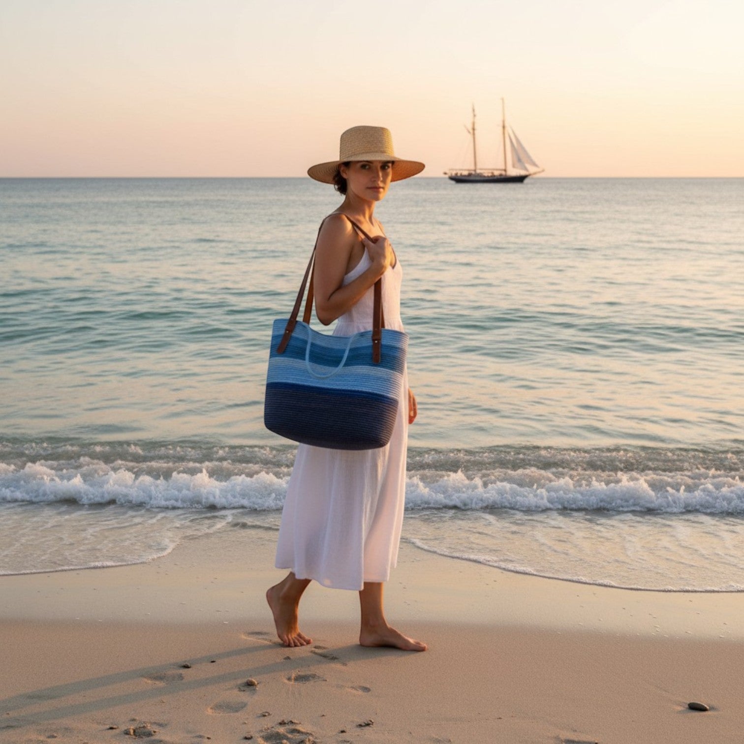 Calliope Tote w/ Leather Straps