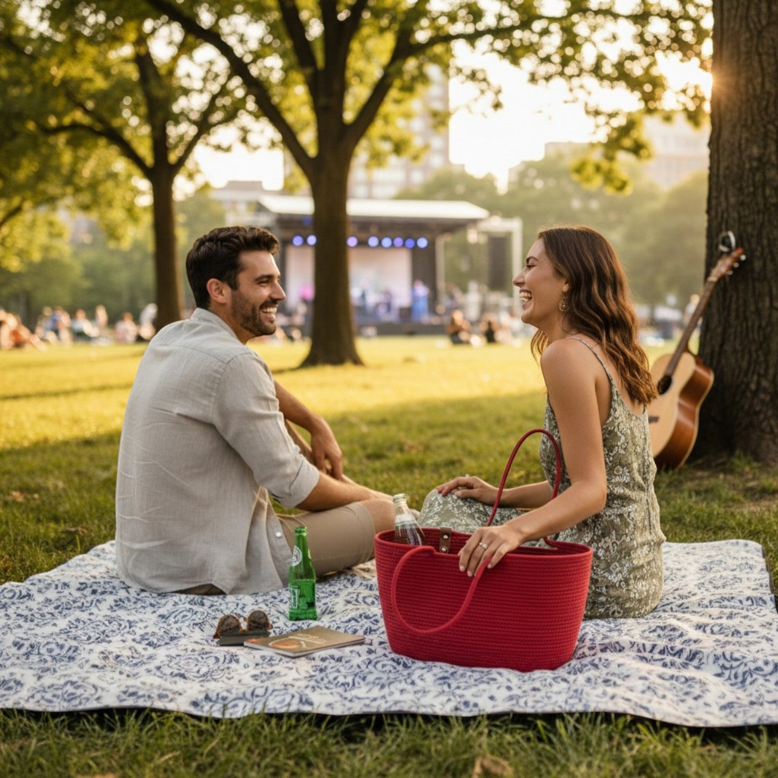 A stylish picnic basket