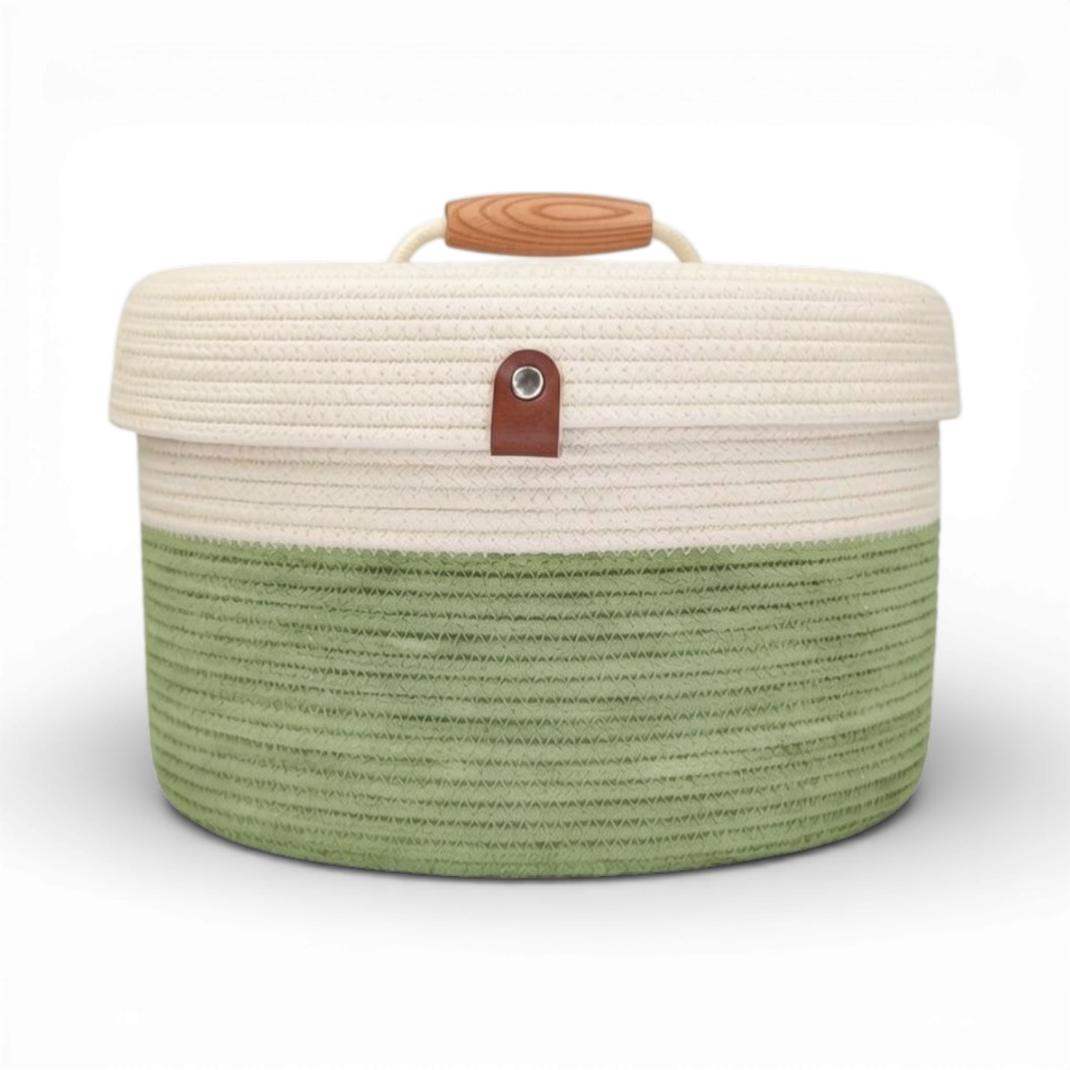 Delphinium w/ Rope Lid, Wood Handle