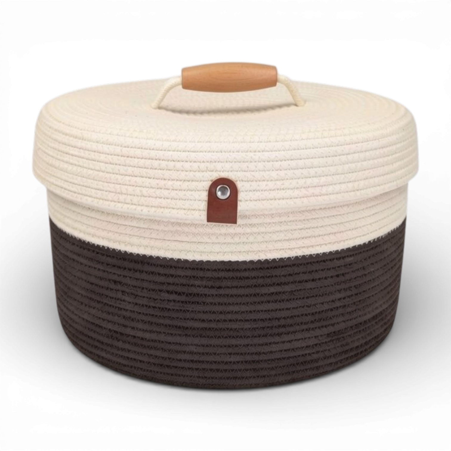 Delphinium w/ Rope Lid, Wood Handle