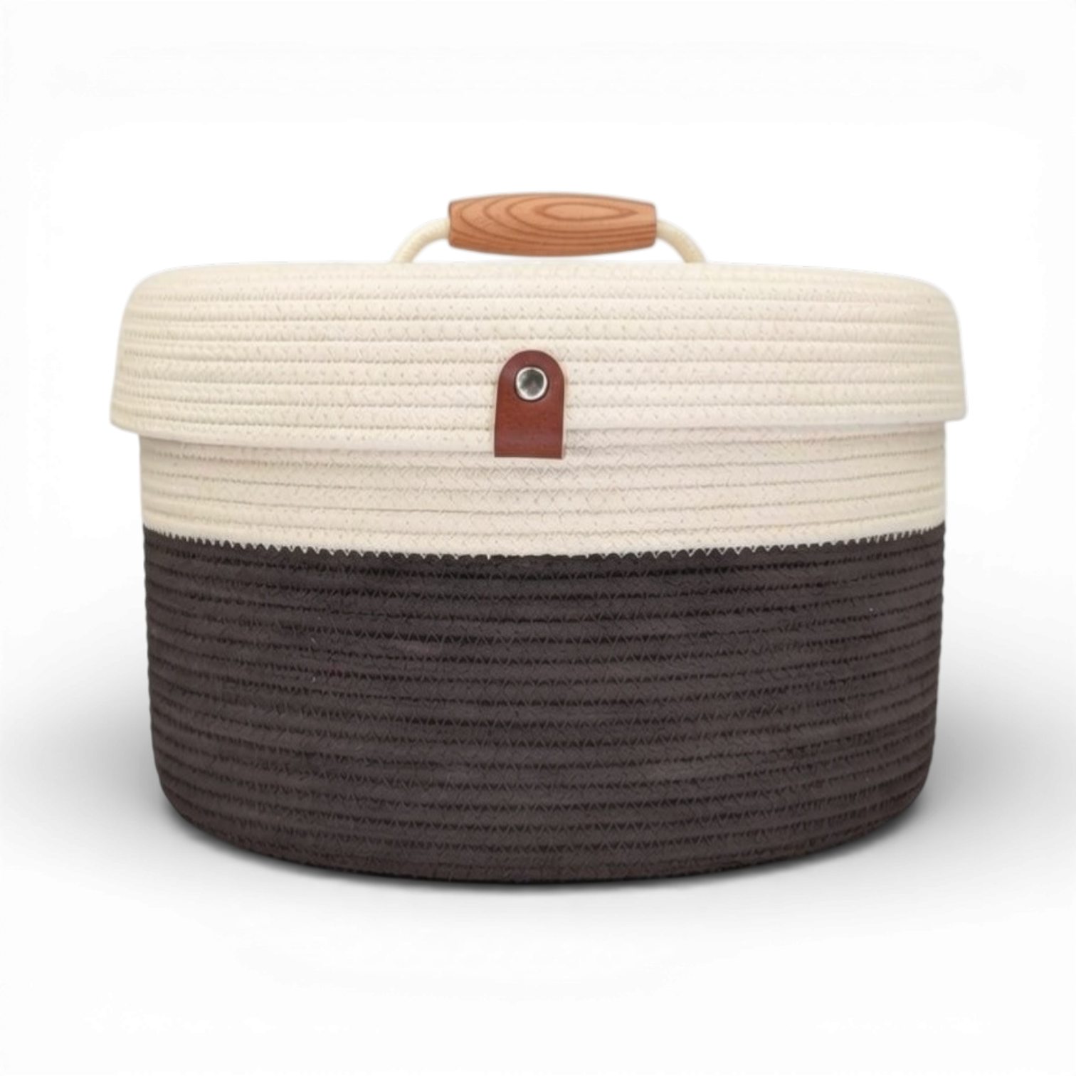 Delphinium w/ Rope Lid, Wood Handle