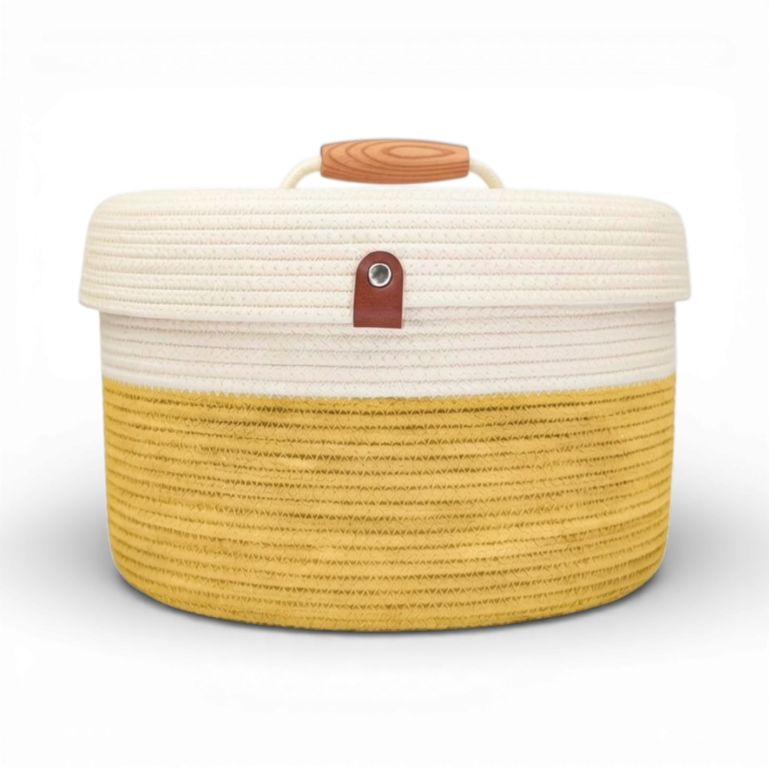 Delphinium w/ Rope Lid, Wood Handle