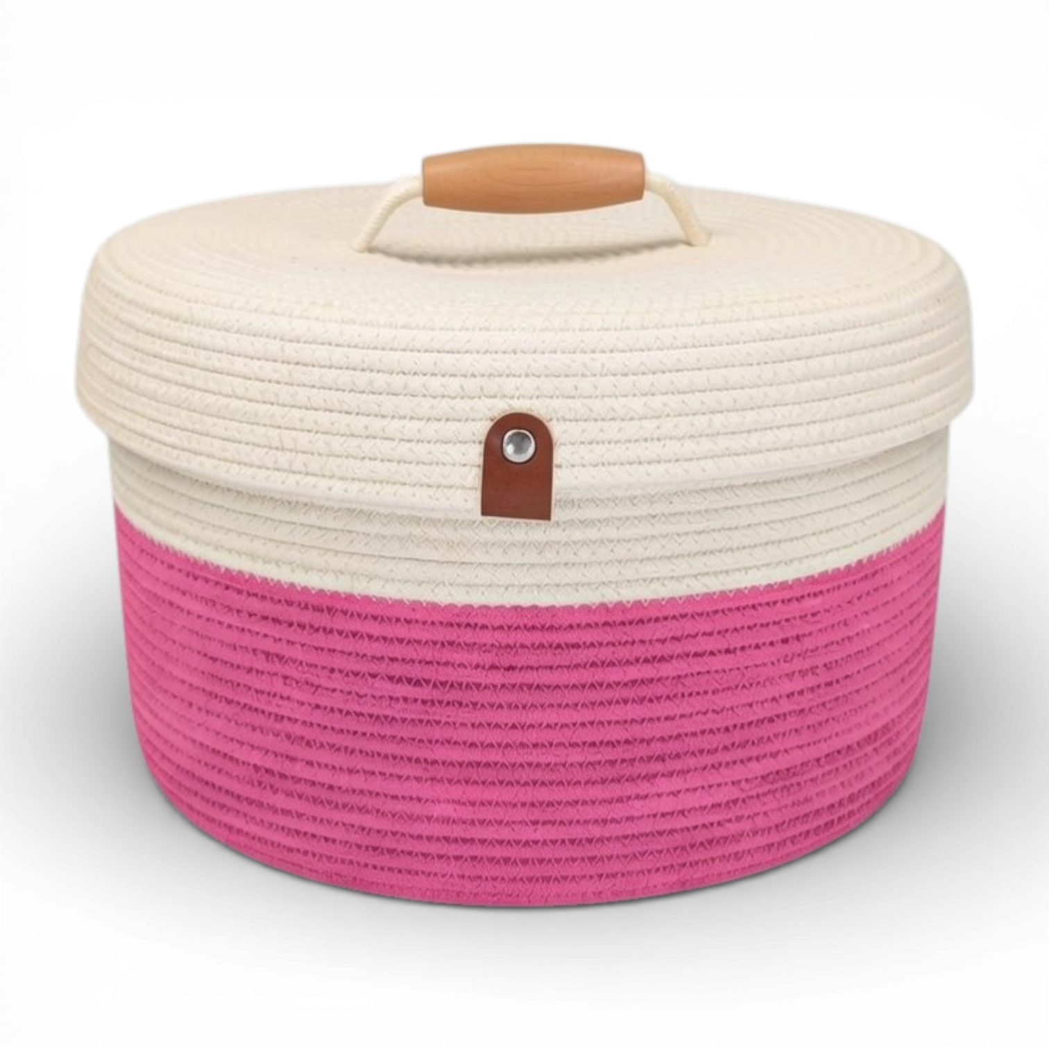 Delphinium w/ Rope Lid, Wood Handle