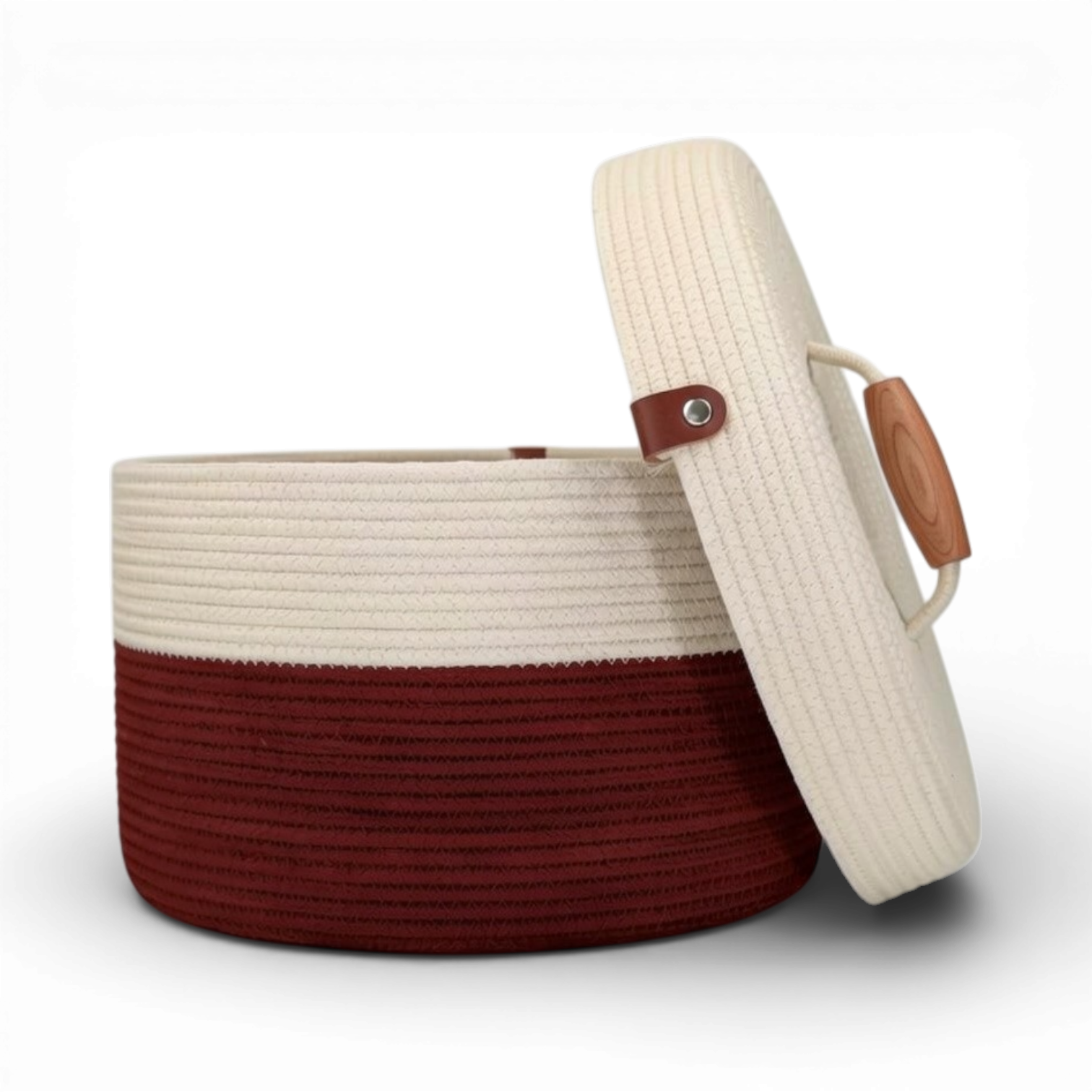 Delphinium w/ Rope Lid, Wood Handle