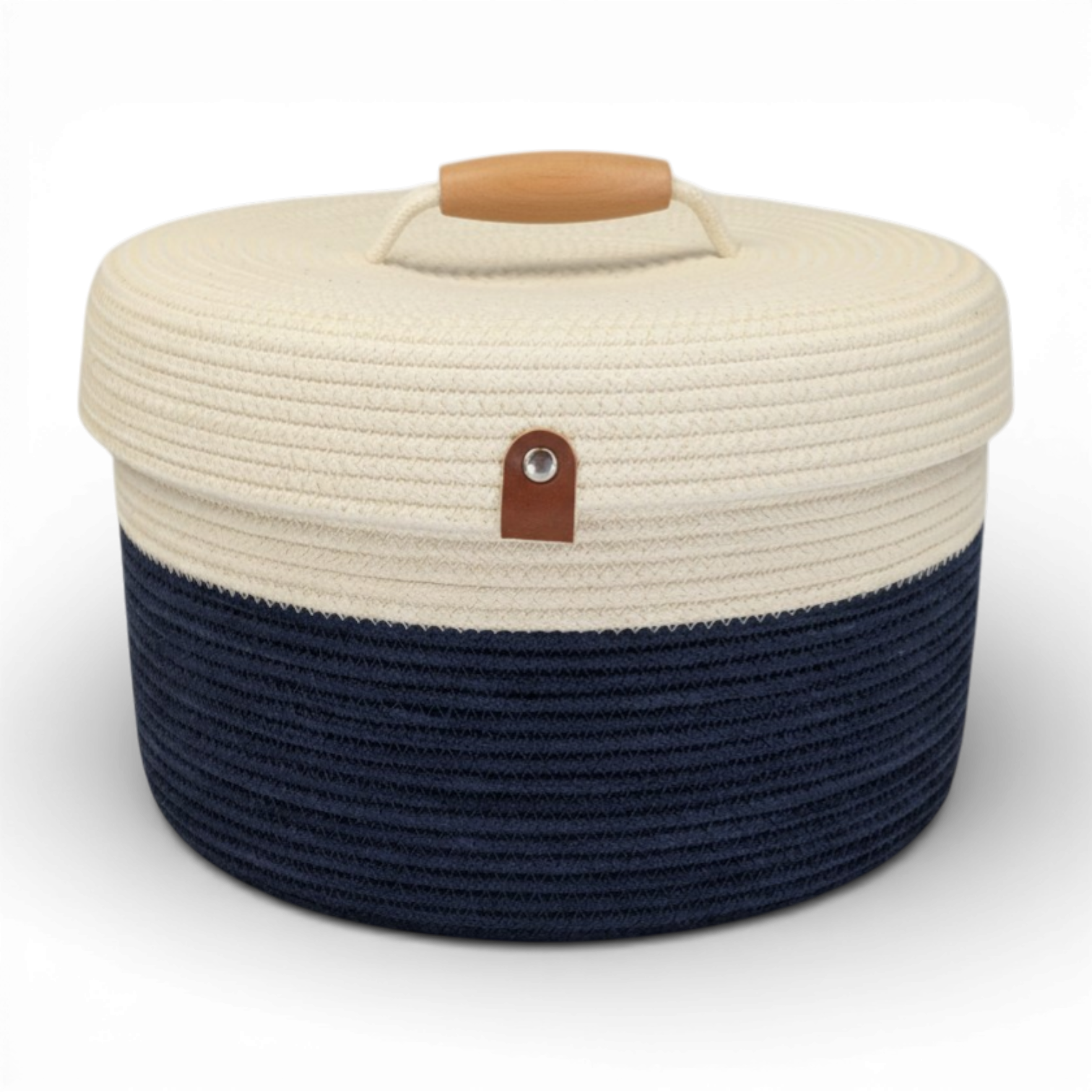 Delphinium w/ Rope Lid, Wood Handle