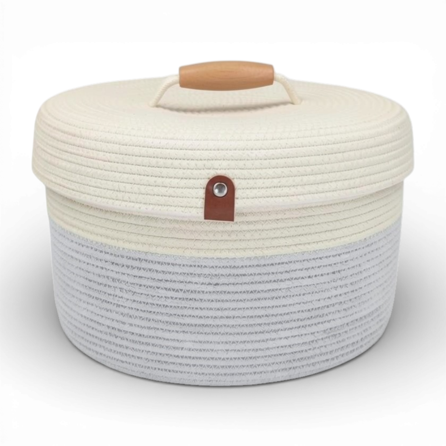Delphinium w/ Rope Lid, Wood Handle