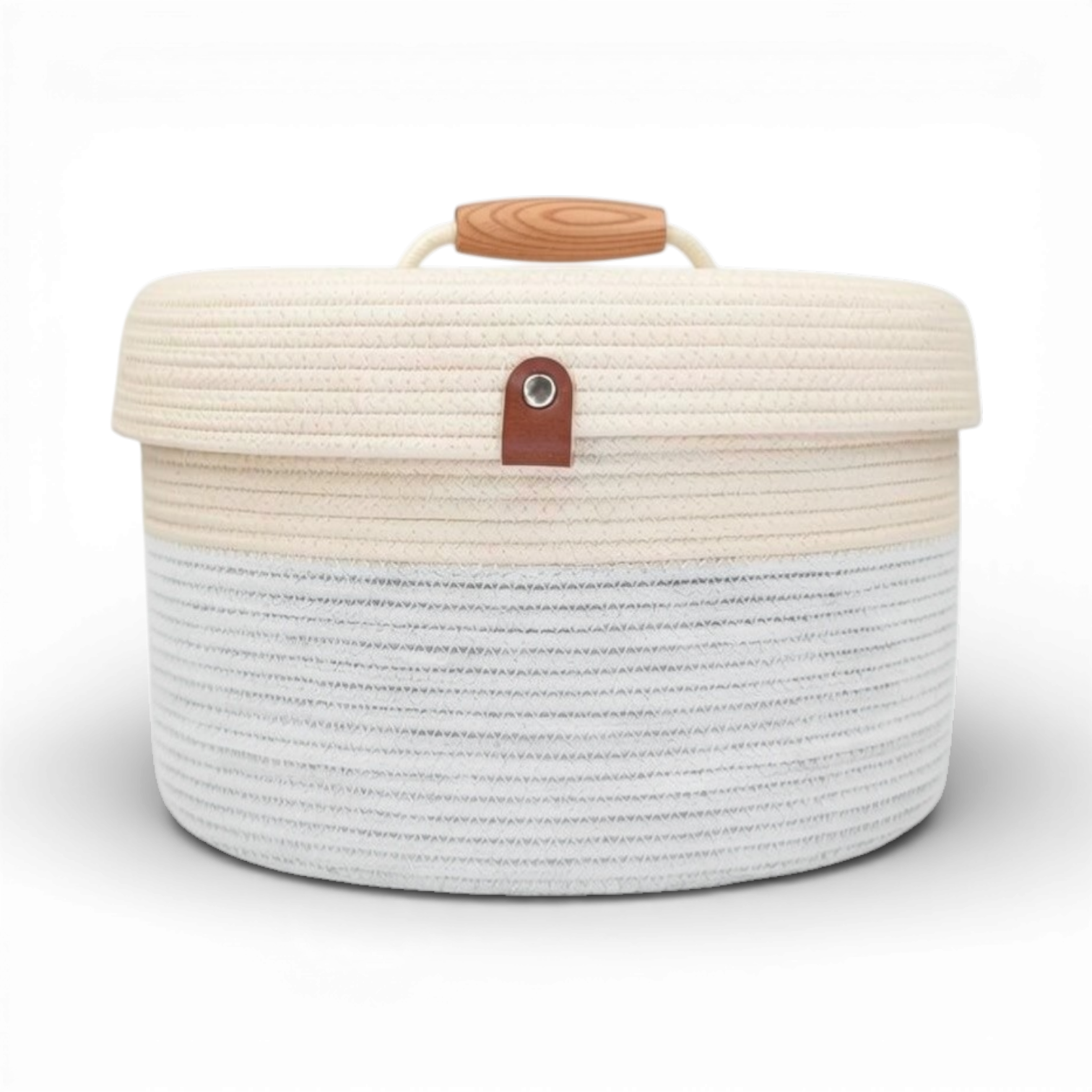 Delphinium w/ Rope Lid, Wood Handle