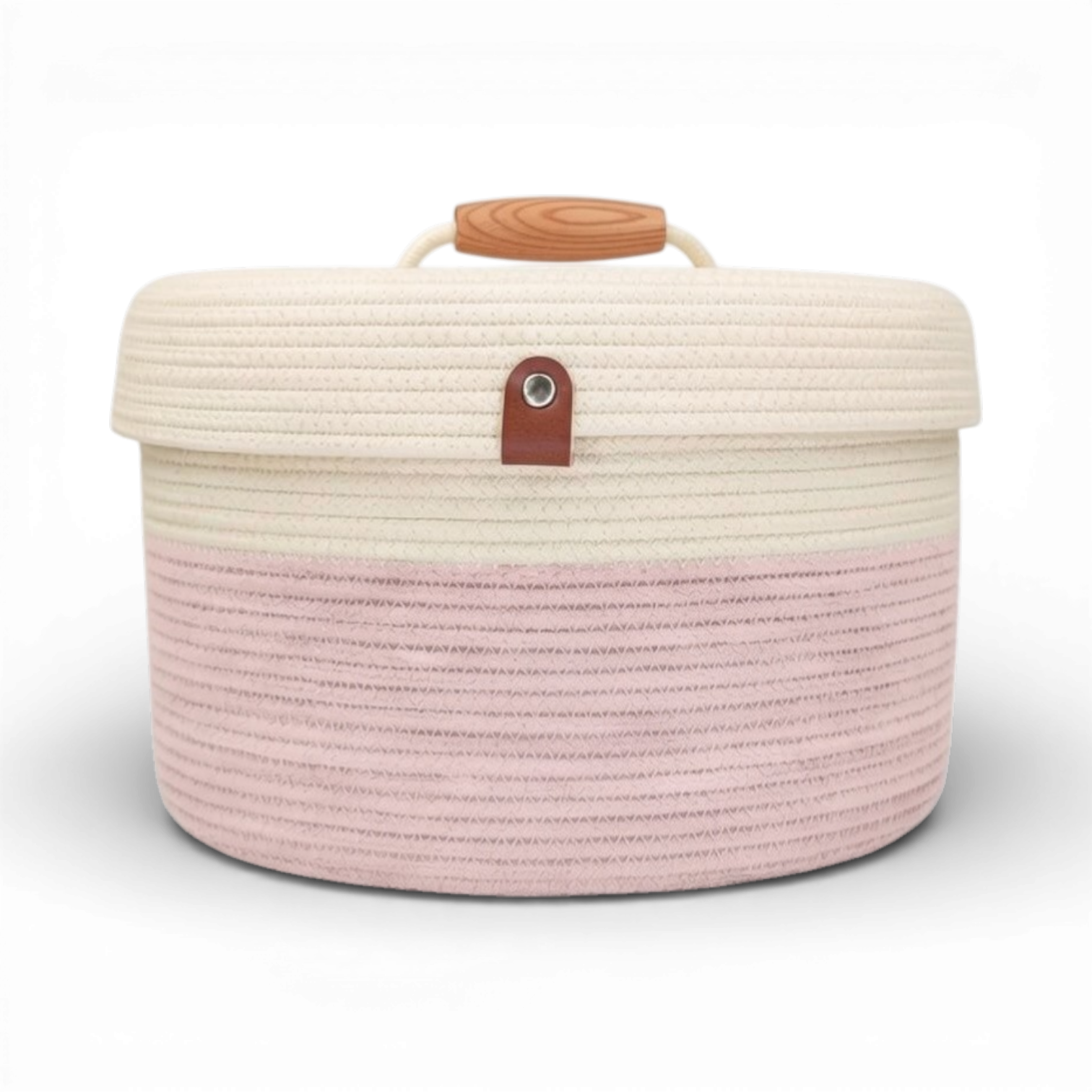 Delphinium w/ Rope Lid, Wood Handle