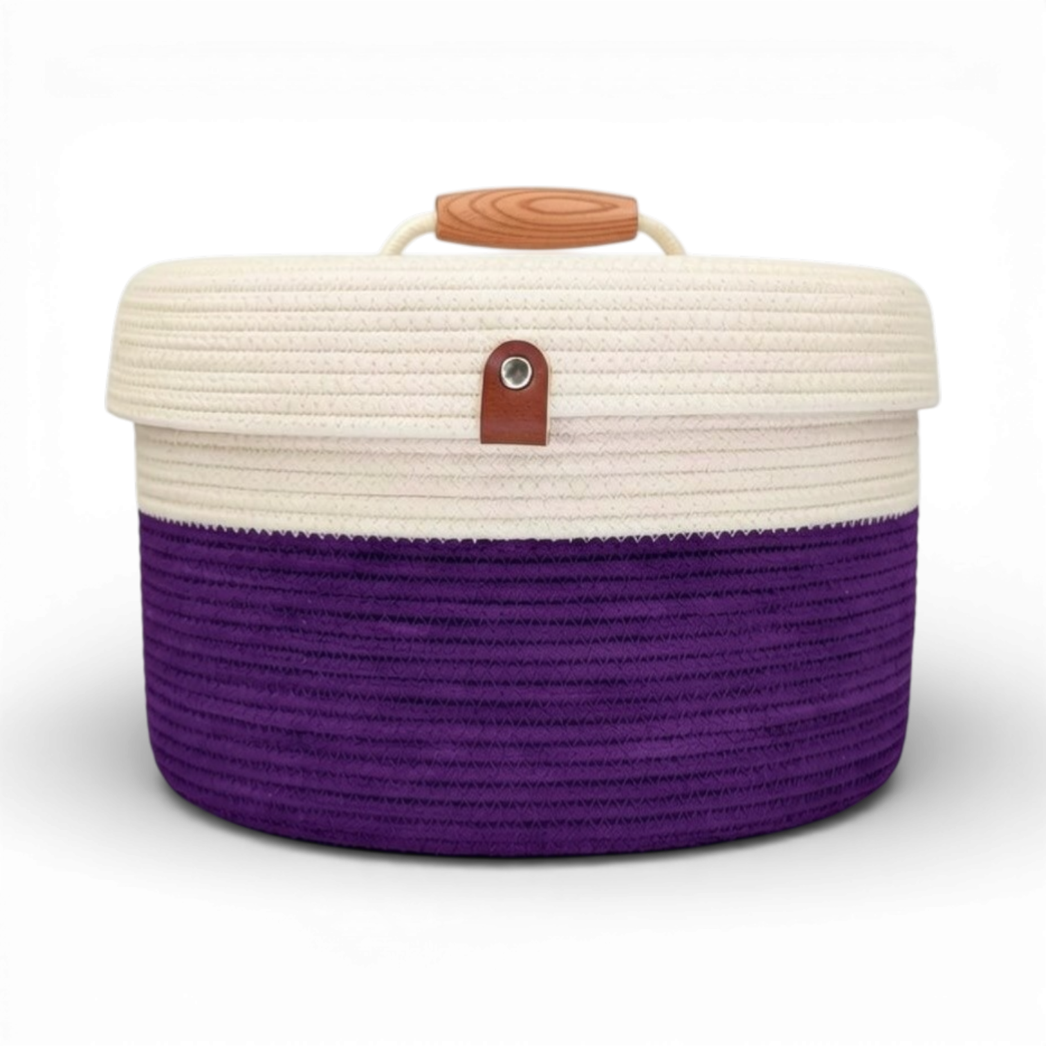 Delphinium w/ Rope Lid, Wood Handle