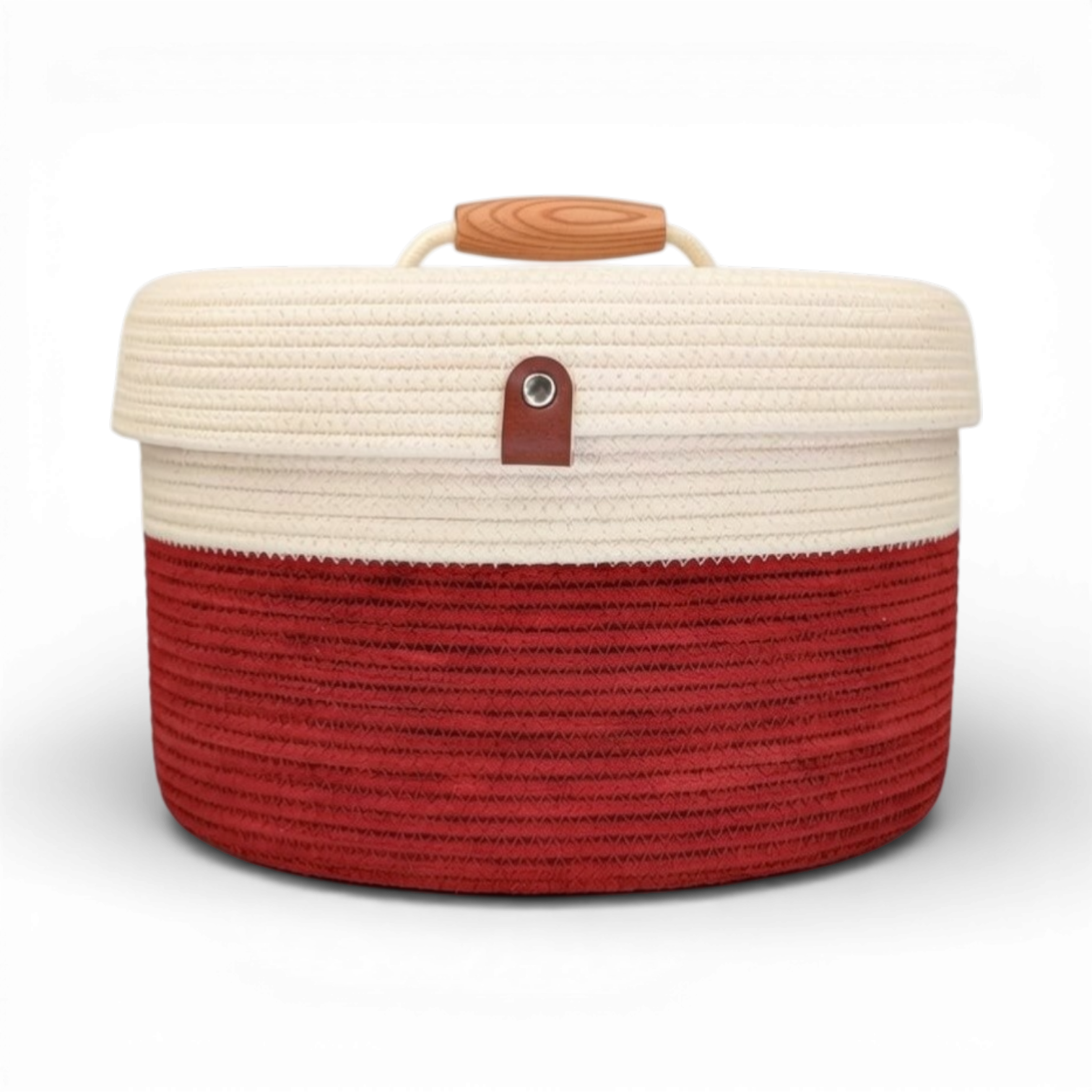 Delphinium w/ Rope Lid, Wood Handle