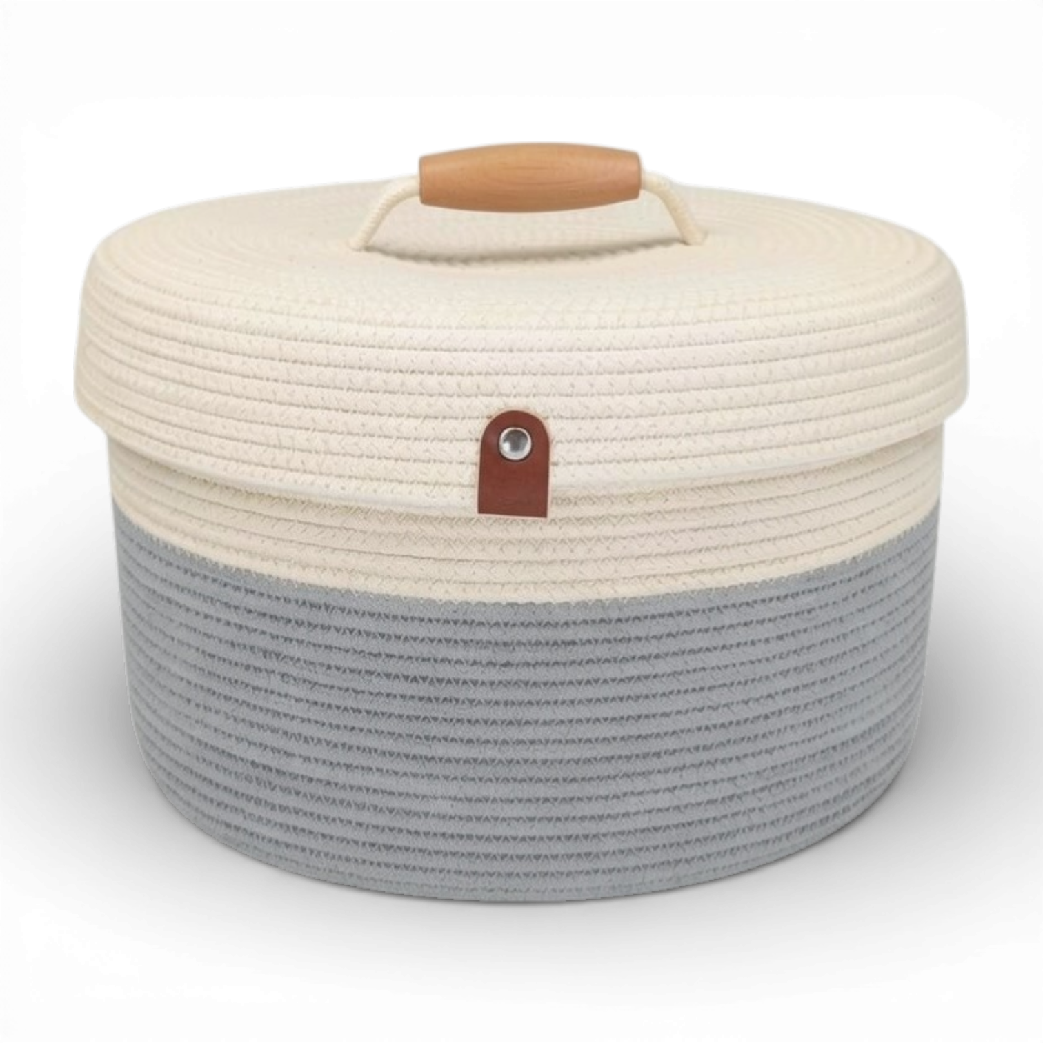 Delphinium w/ Rope Lid, Wood Handle
