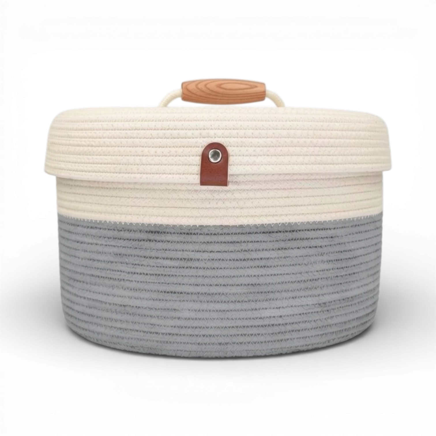 Delphinium w/ Rope Lid, Wood Handle
