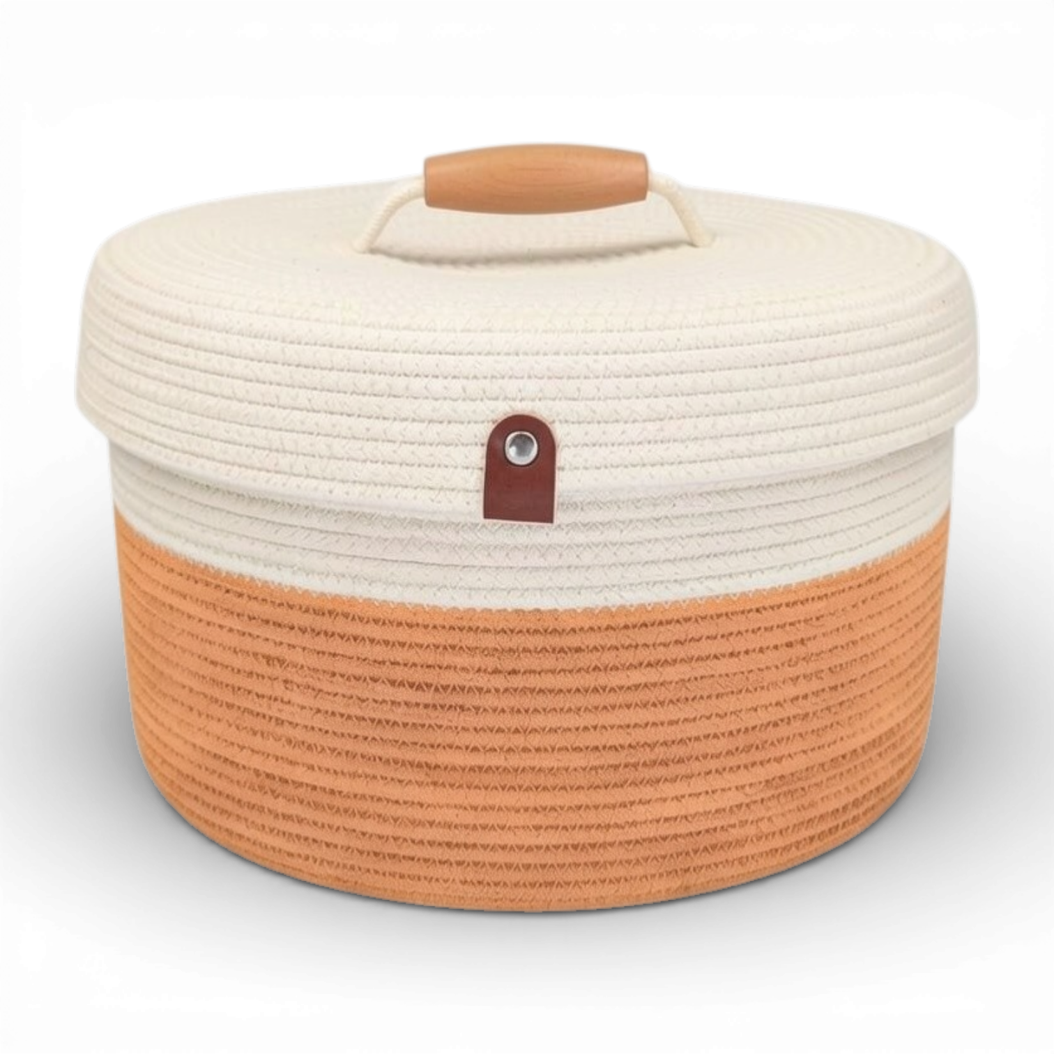 Delphinium w/ Rope Lid, Wood Handle