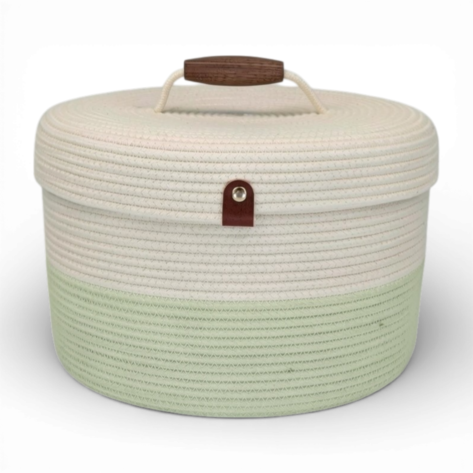 Delphinium w/ Rope Lid, Wood Handle