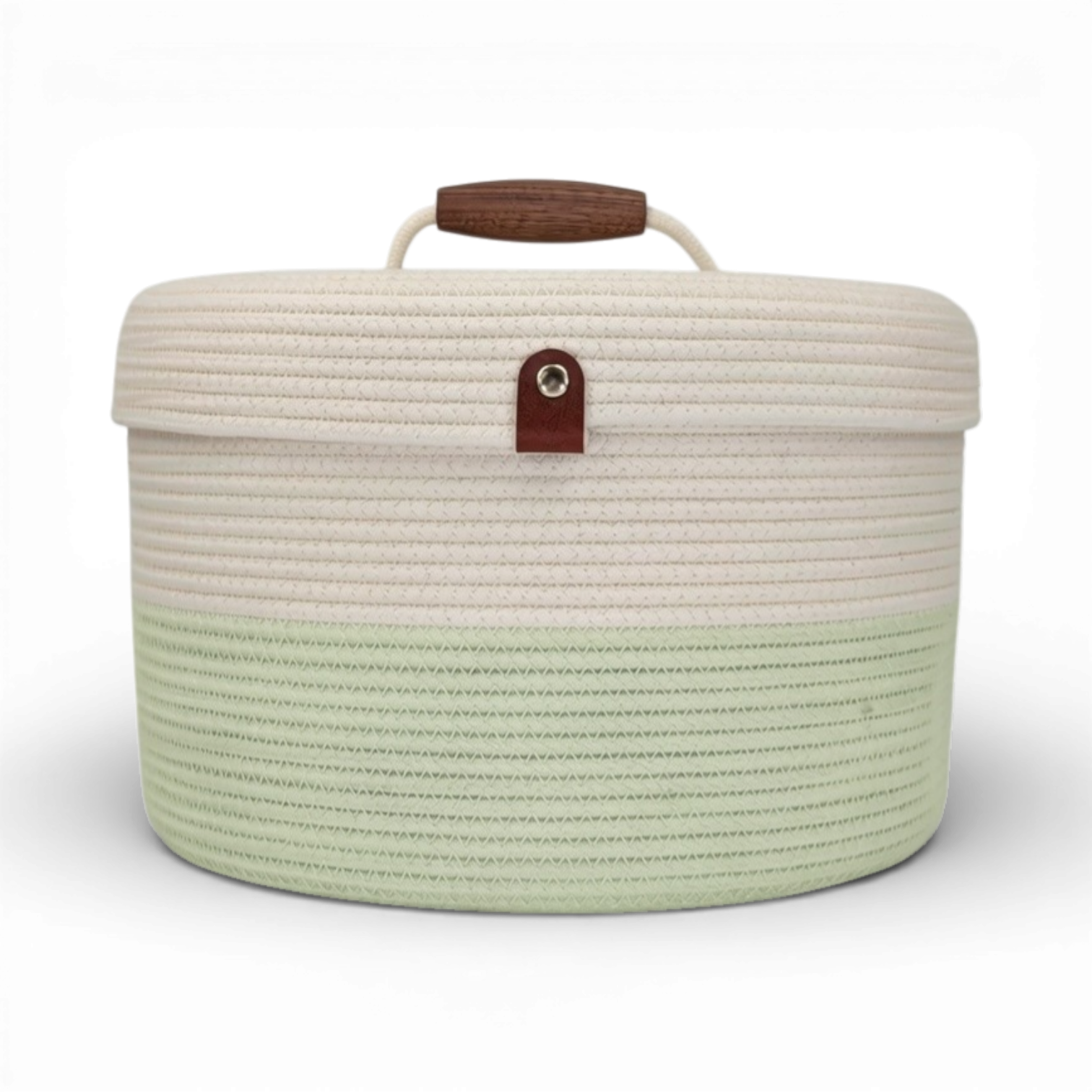 Delphinium w/ Rope Lid, Wood Handle