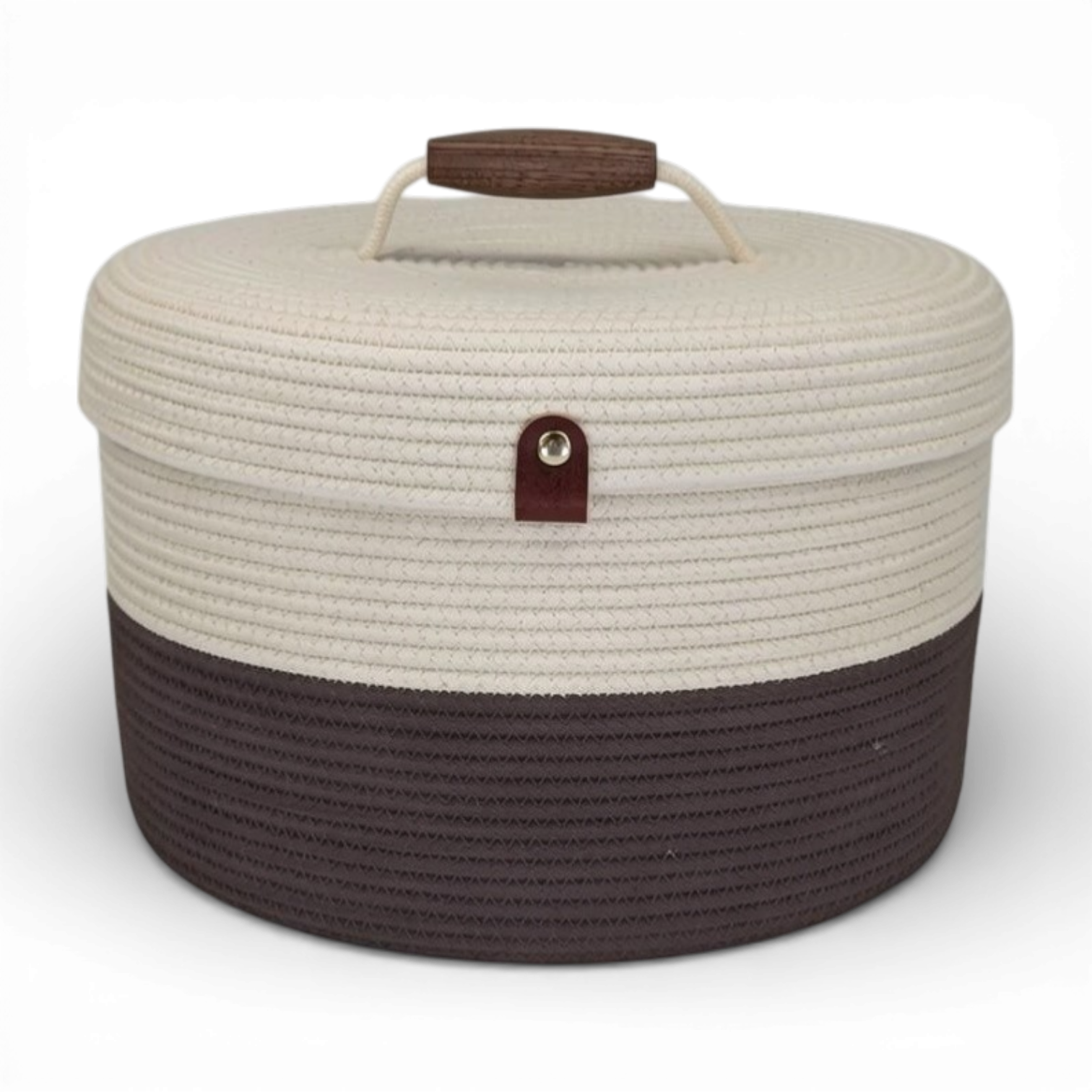 Delphinium w/ Rope Lid, Wood Handle