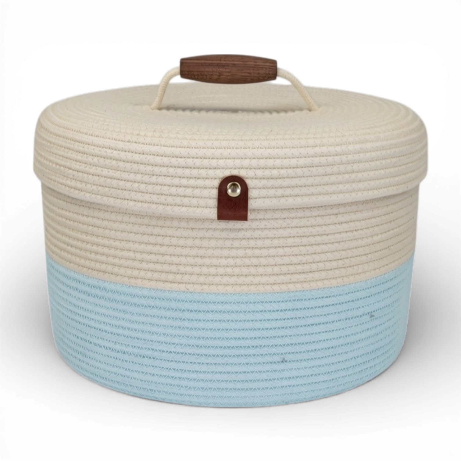Delphinium w/ Rope Lid, Wood Handle