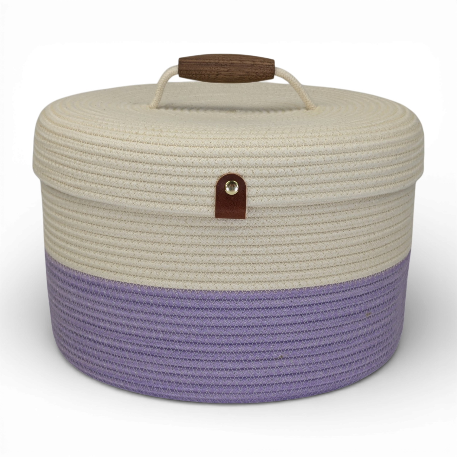 Delphinium w/ Rope Lid, Wood Handle