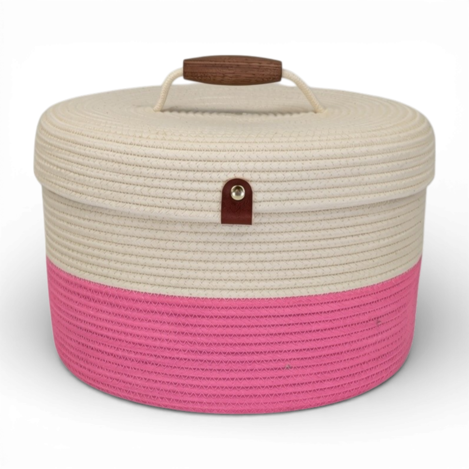 Delphinium w/ Rope Lid, Wood Handle
