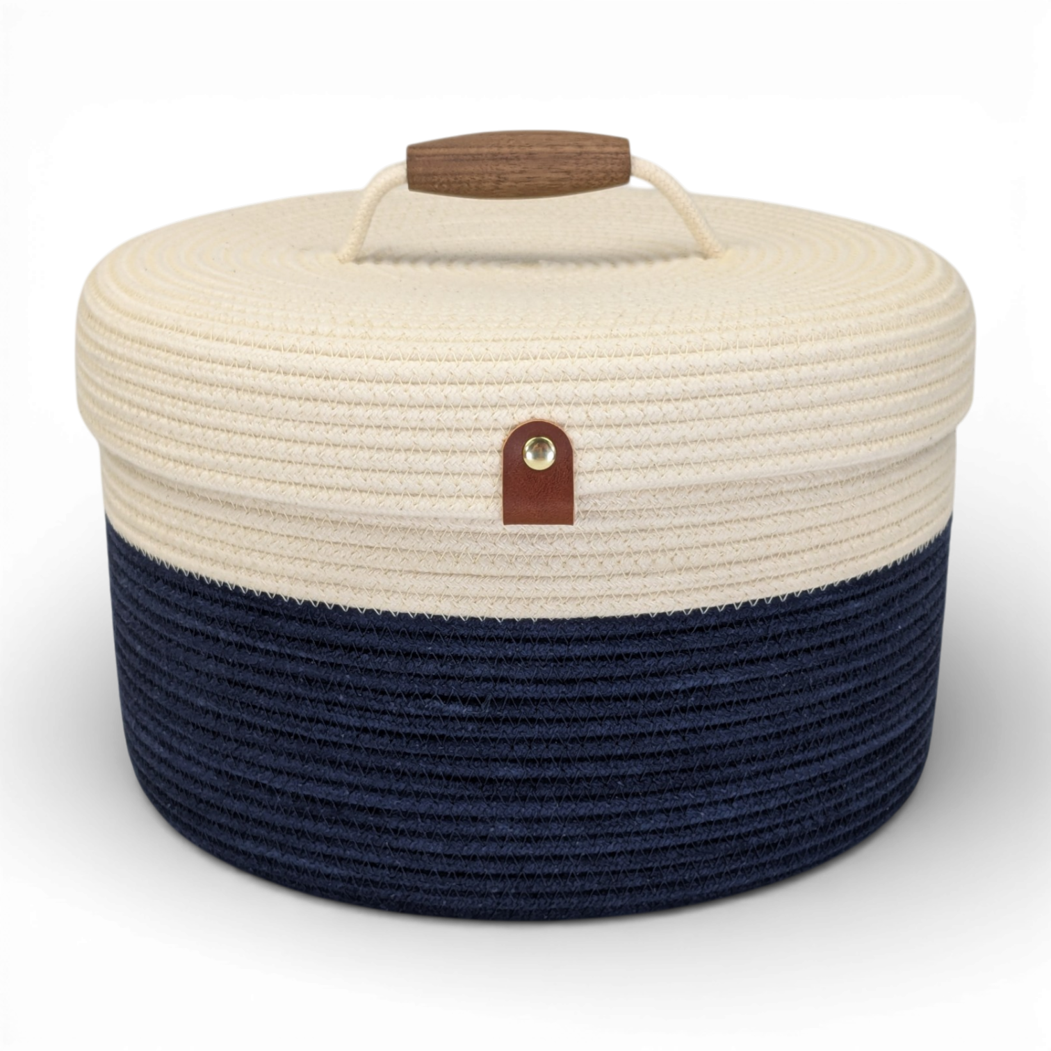 Delphinium w/ Rope Lid, Wood Handle