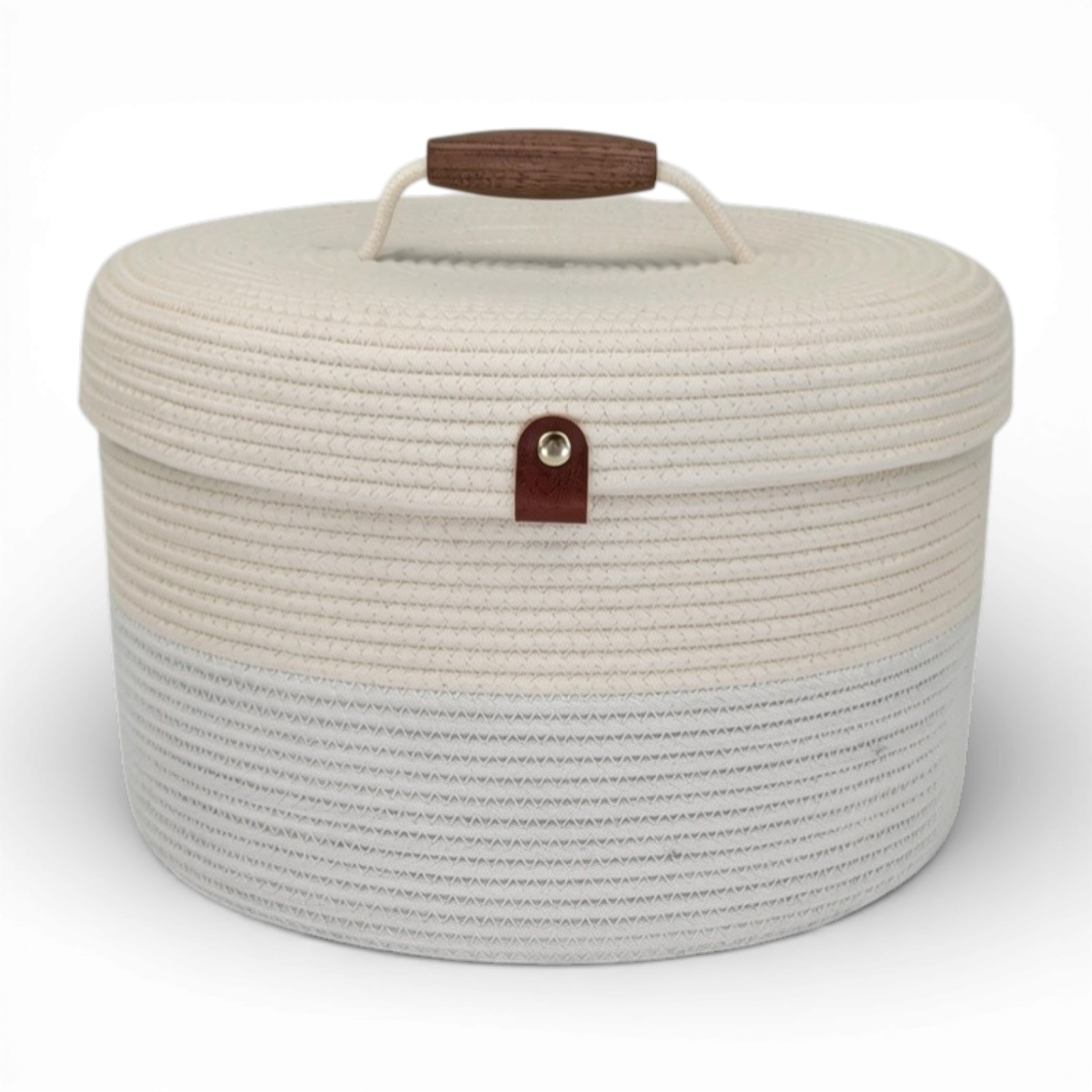Delphinium w/ Rope Lid, Wood Handle