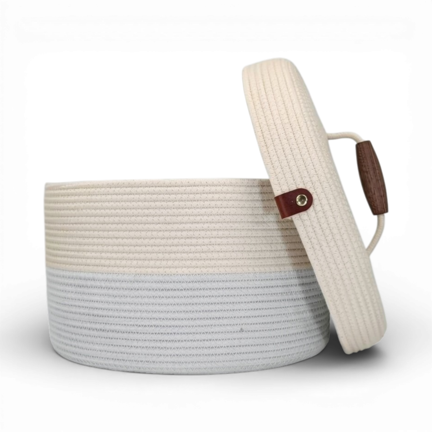 Delphinium w/ Rope Lid, Wood Handle