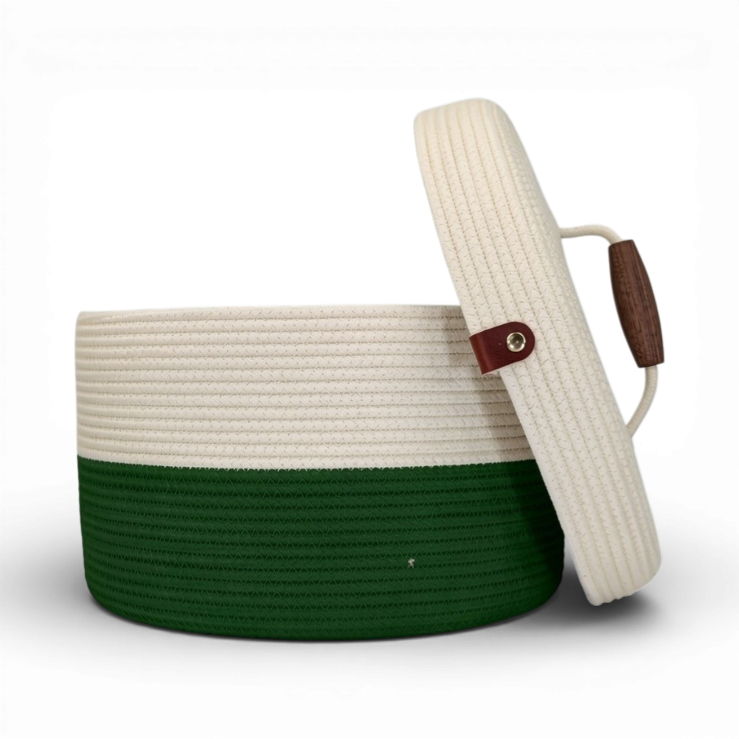 Delphinium w/ Rope Lid, Wood Handle