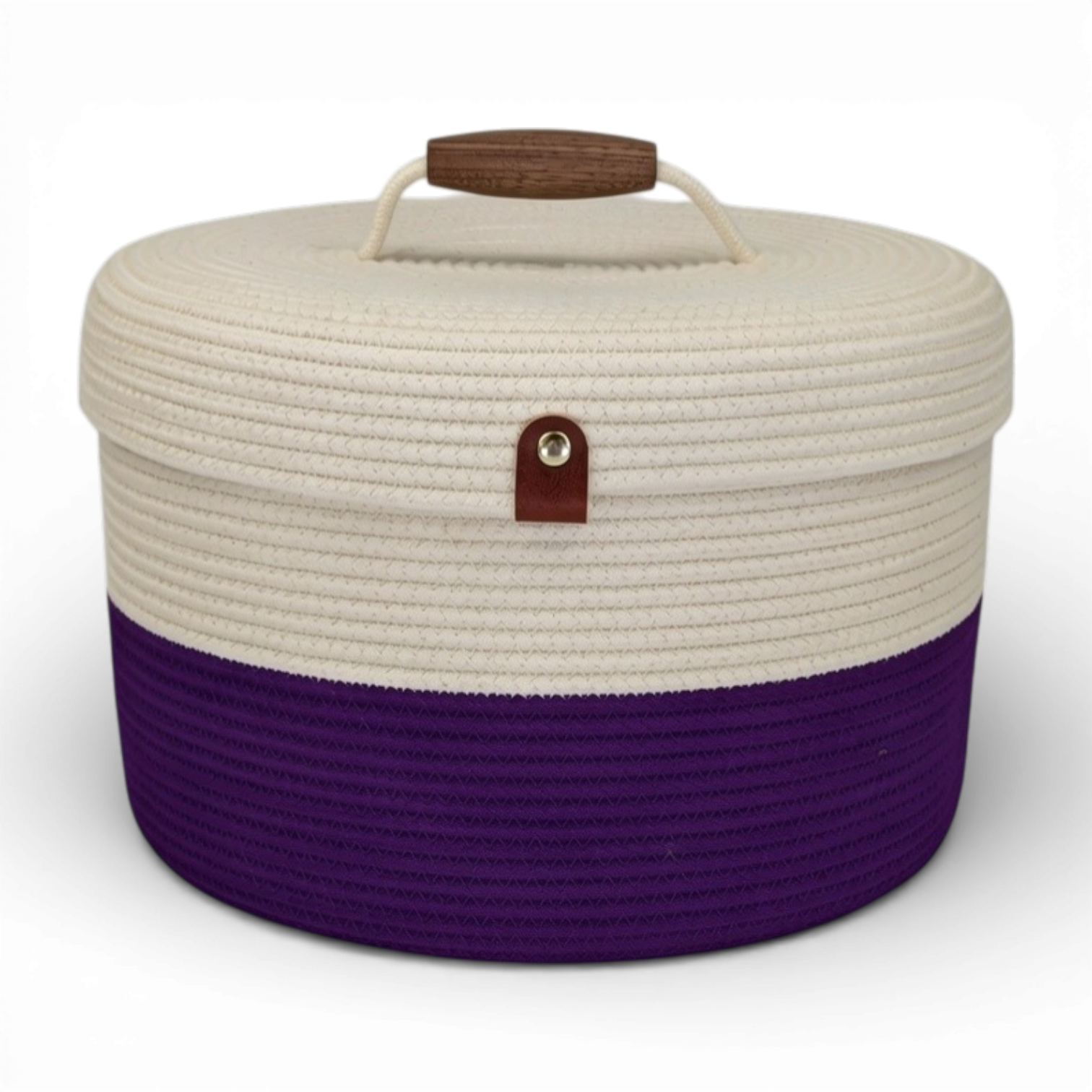 Delphinium w/ Rope Lid, Wood Handle