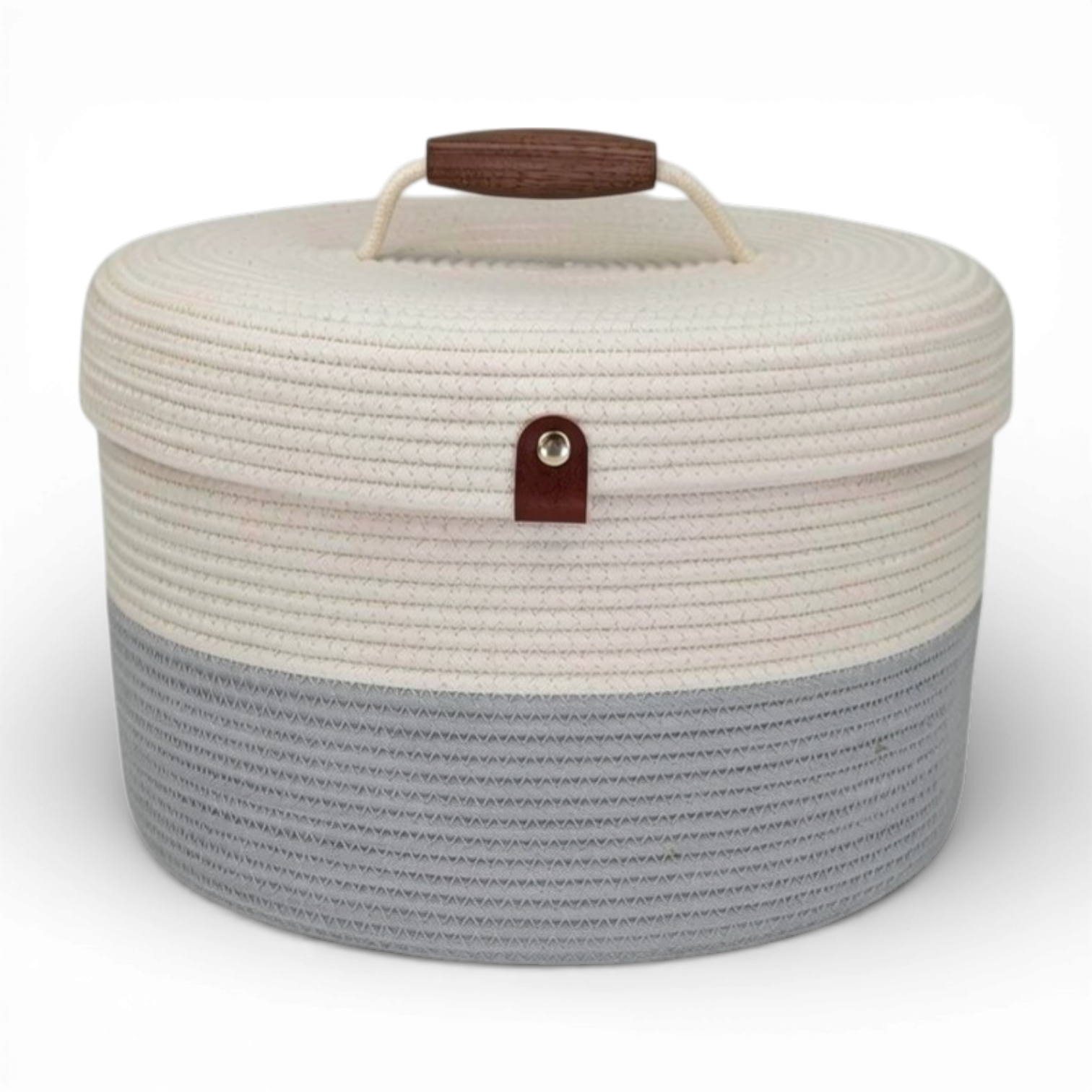 Delphinium w/ Rope Lid, Wood Handle