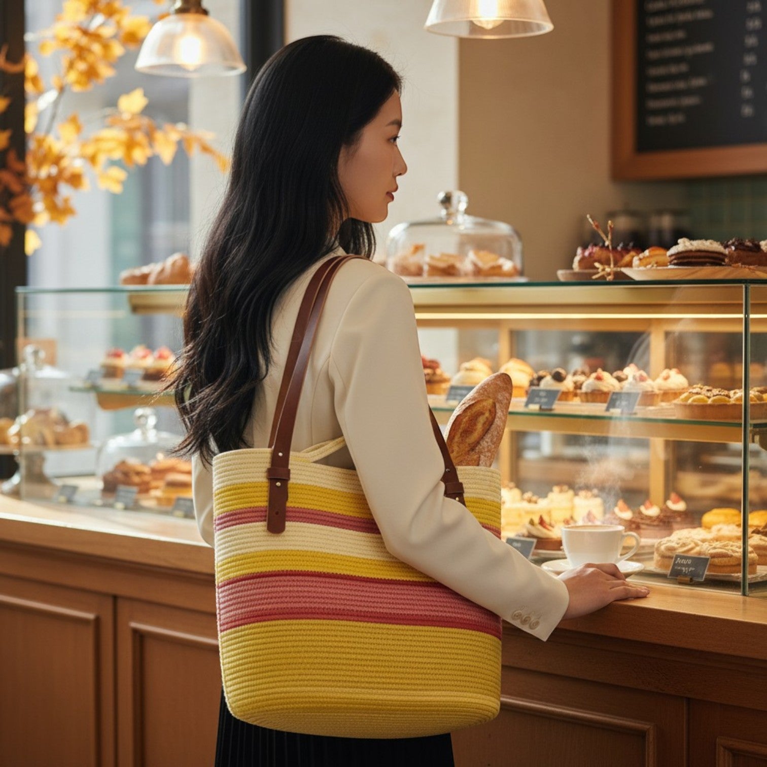 Calliope Tote w/ Leather Straps