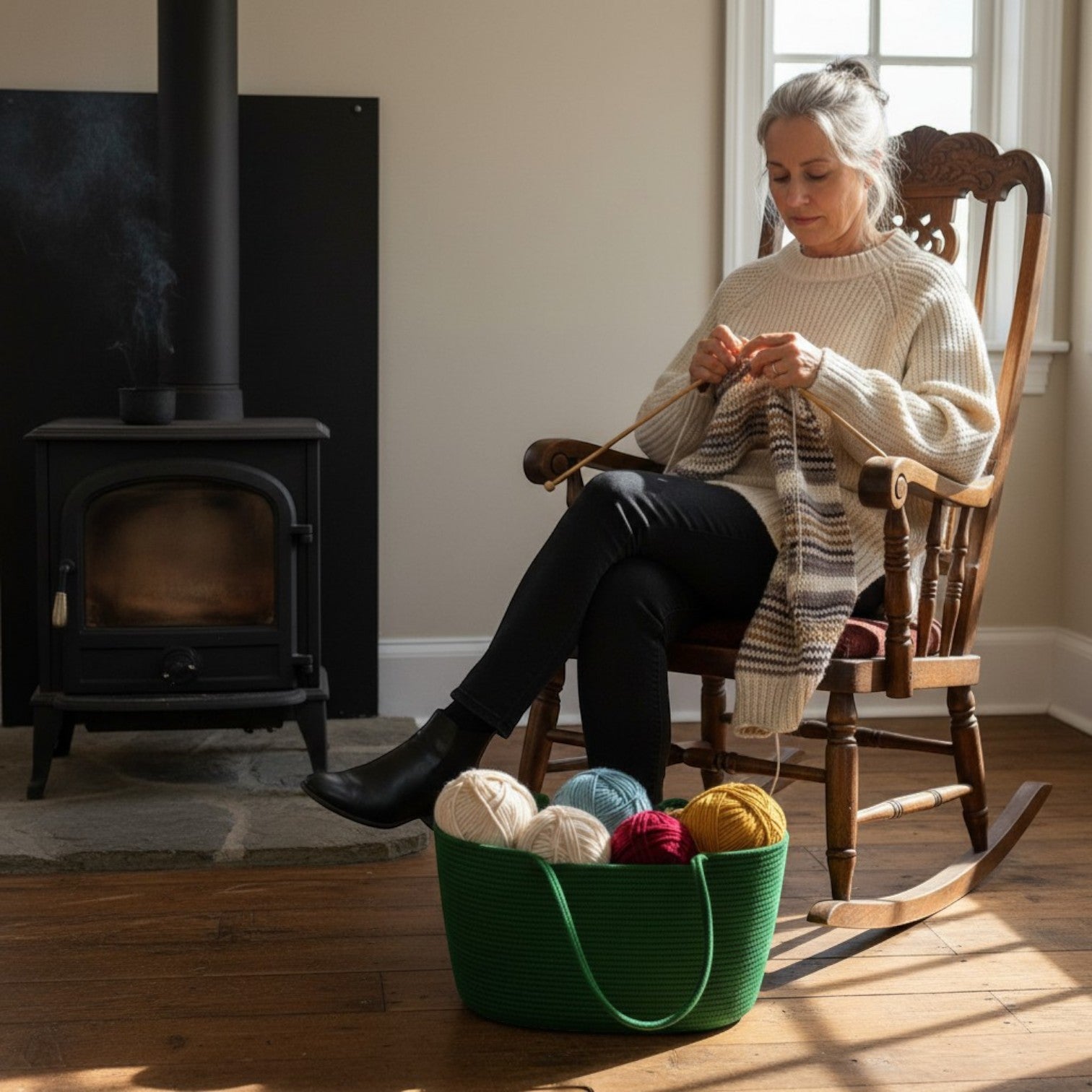 A knitting basket