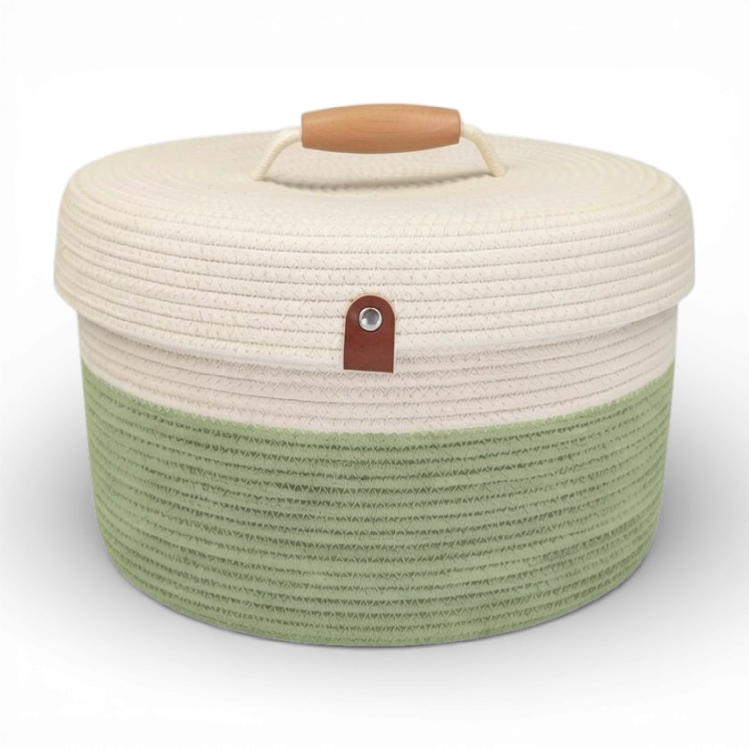 Delphinium w/ Rope Lid, Wood Handle