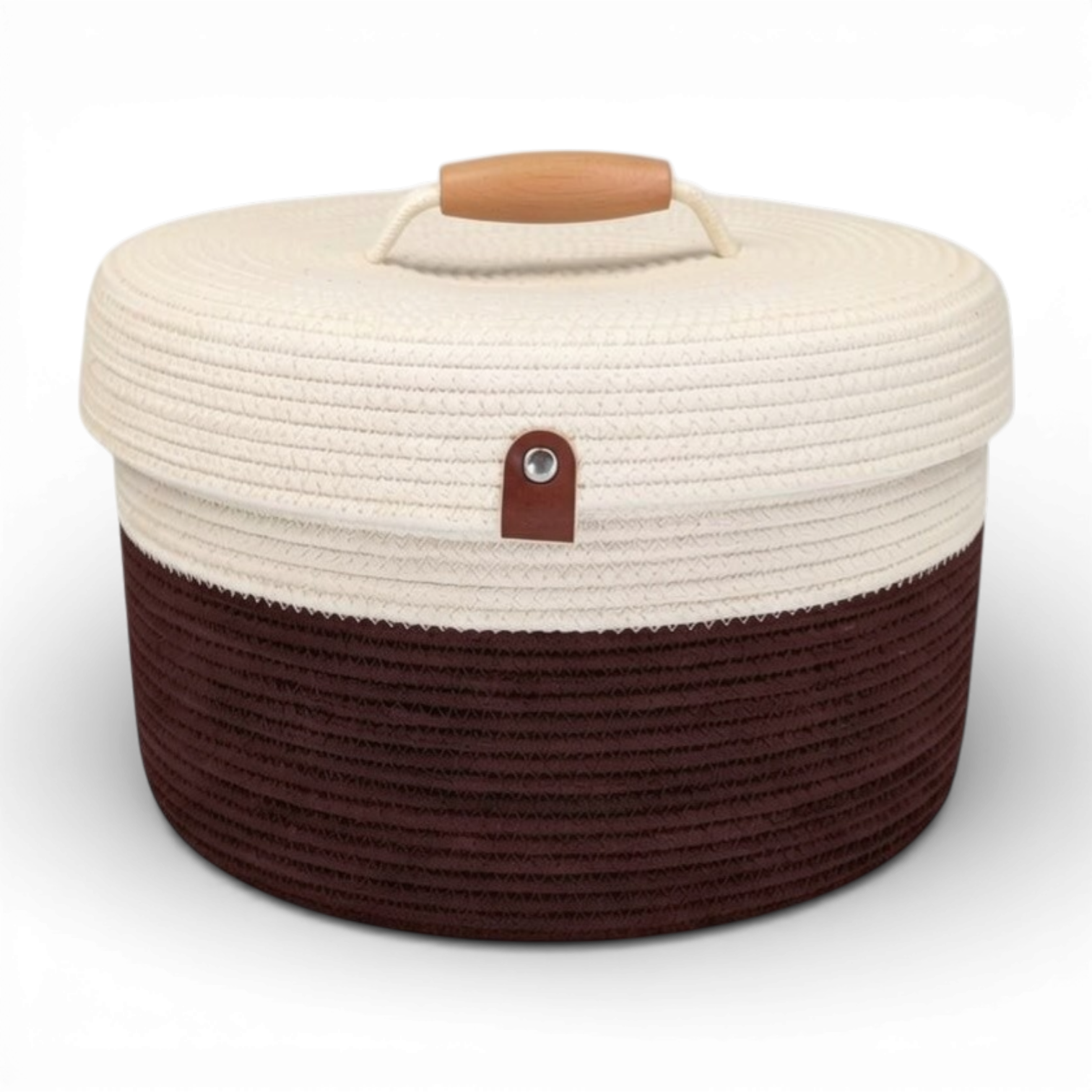 Delphinium w/ Rope Lid, Wood Handle