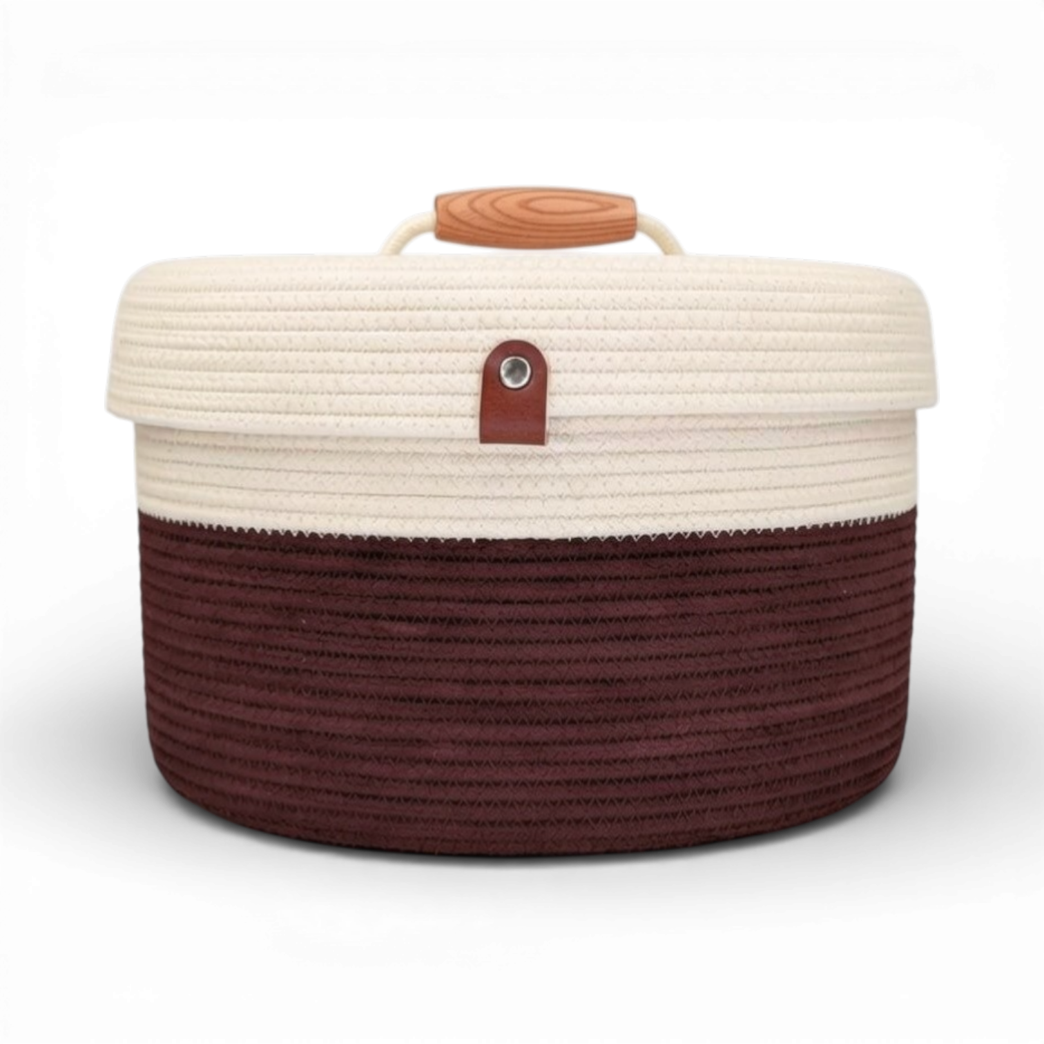 Delphinium w/ Rope Lid, Wood Handle