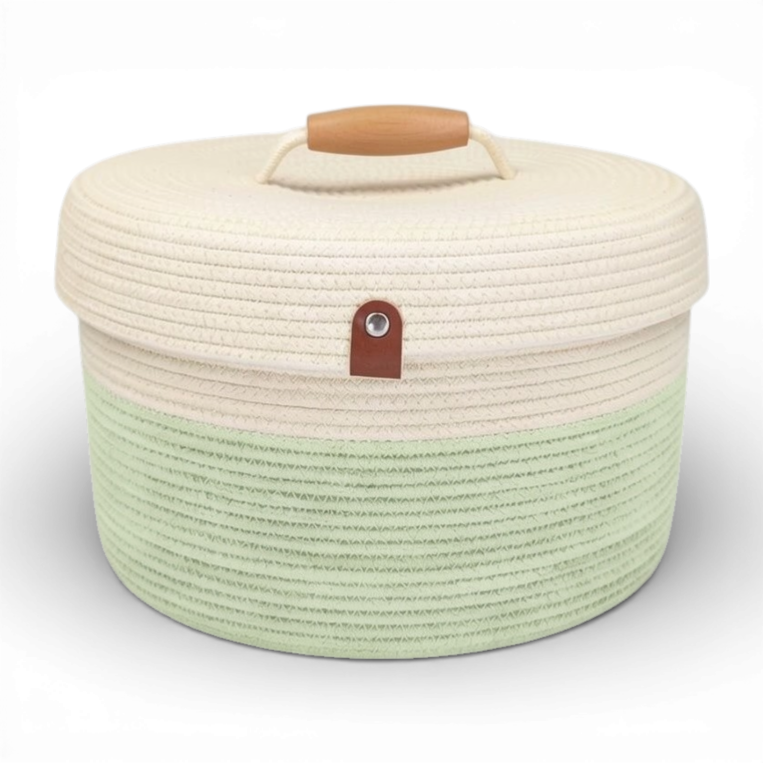Delphinium w/ Rope Lid, Wood Handle