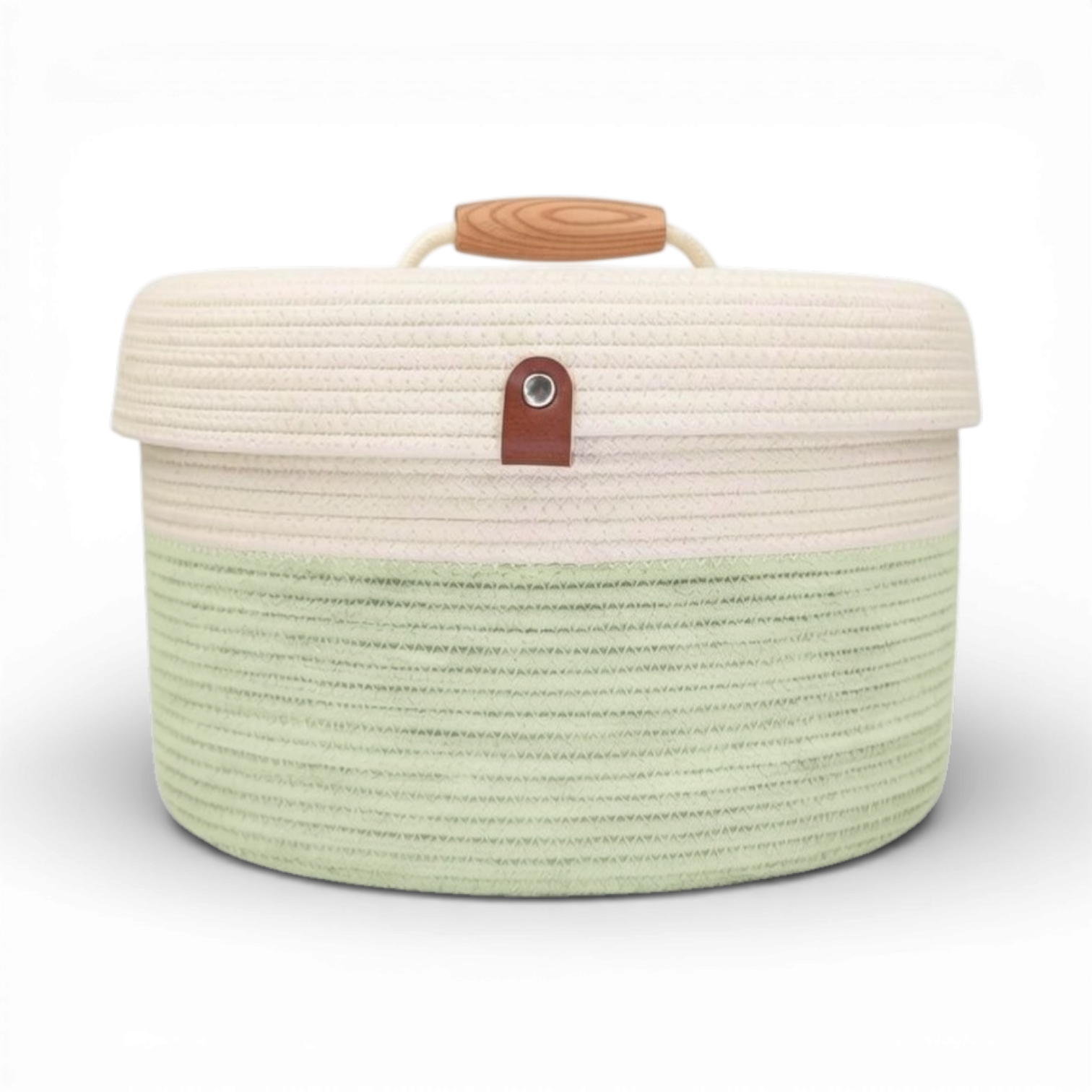 Delphinium w/ Rope Lid, Wood Handle