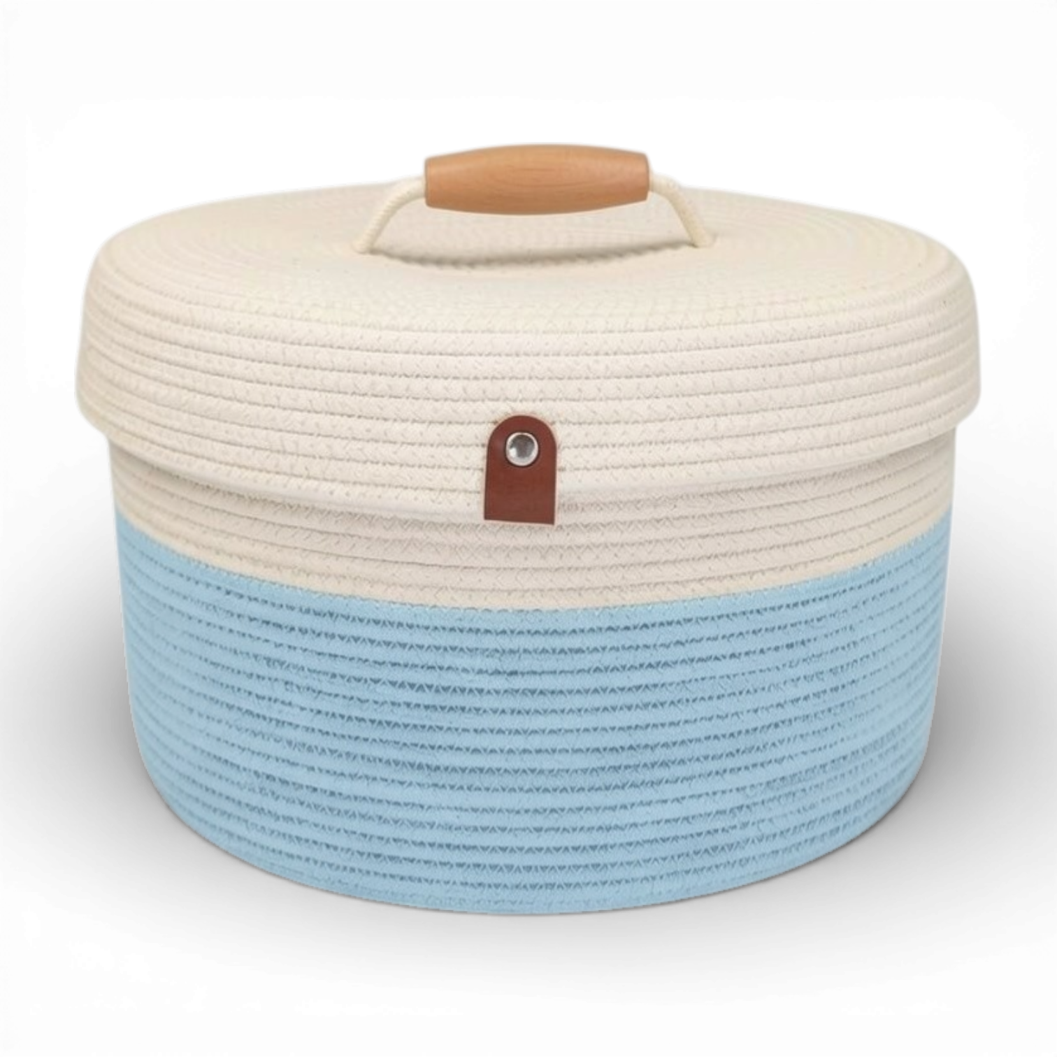 Delphinium w/ Rope Lid, Wood Handle