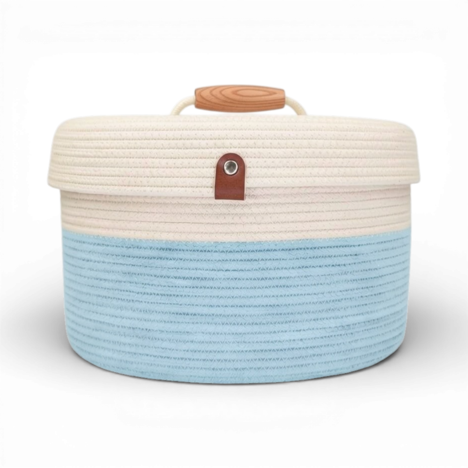 Delphinium w/ Rope Lid, Wood Handle