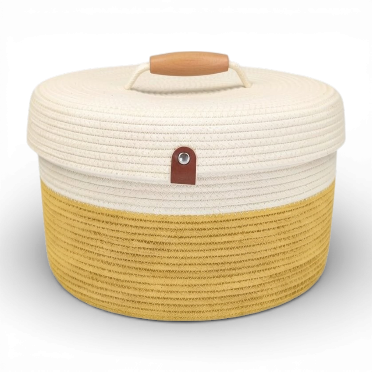 Delphinium w/ Rope Lid, Wood Handle