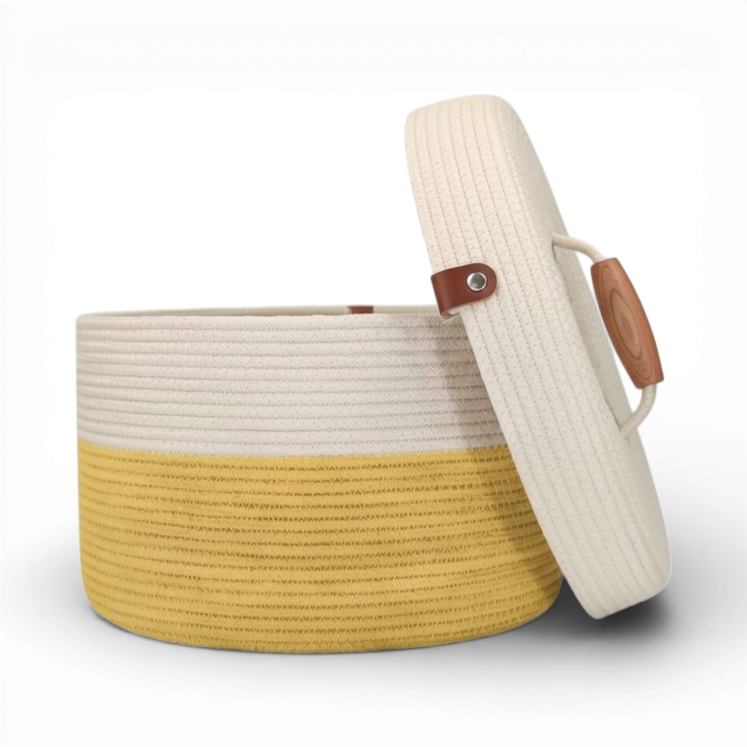 Delphinium w/ Rope Lid, Wood Handle