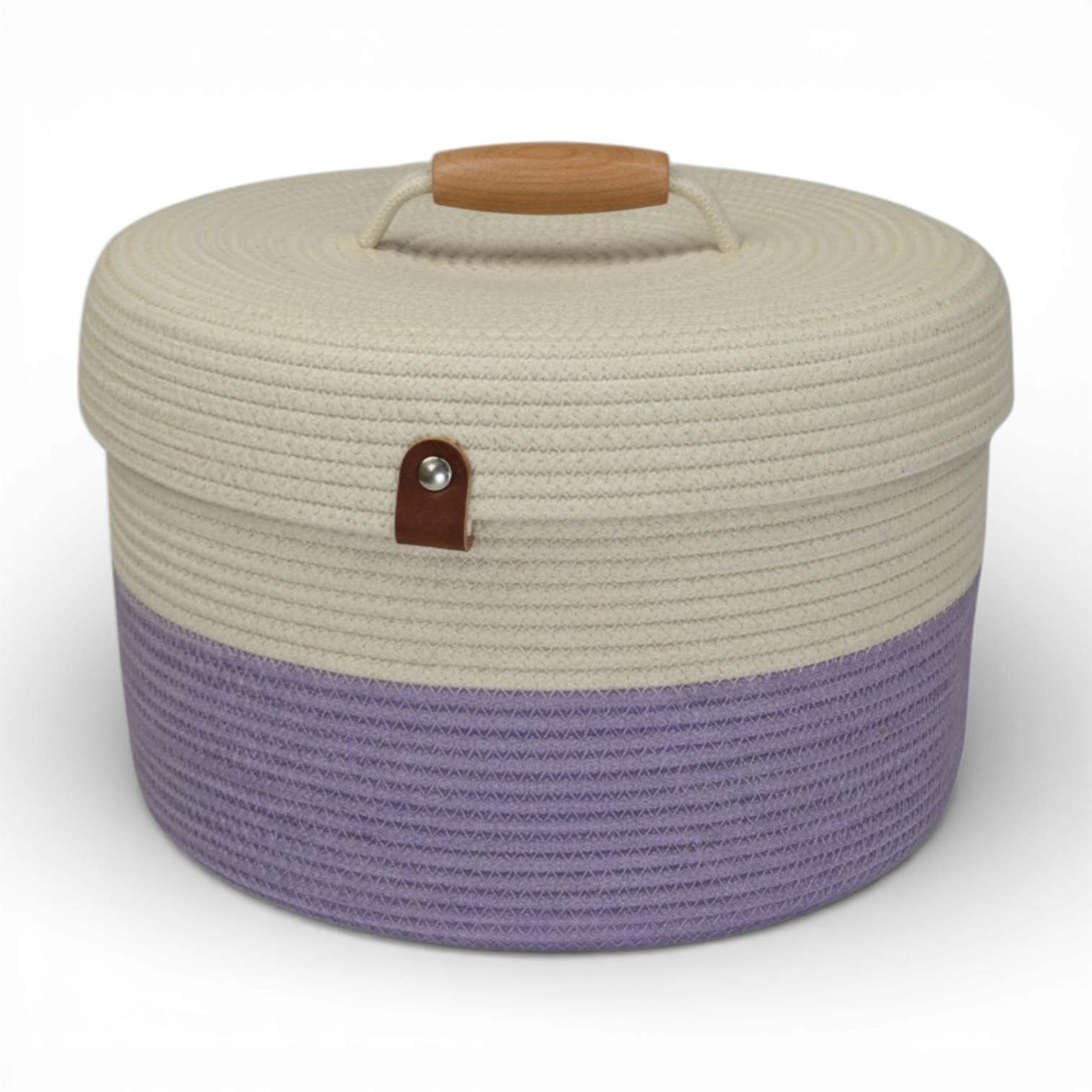 Delphinium w/ Rope Lid, Wood Handle
