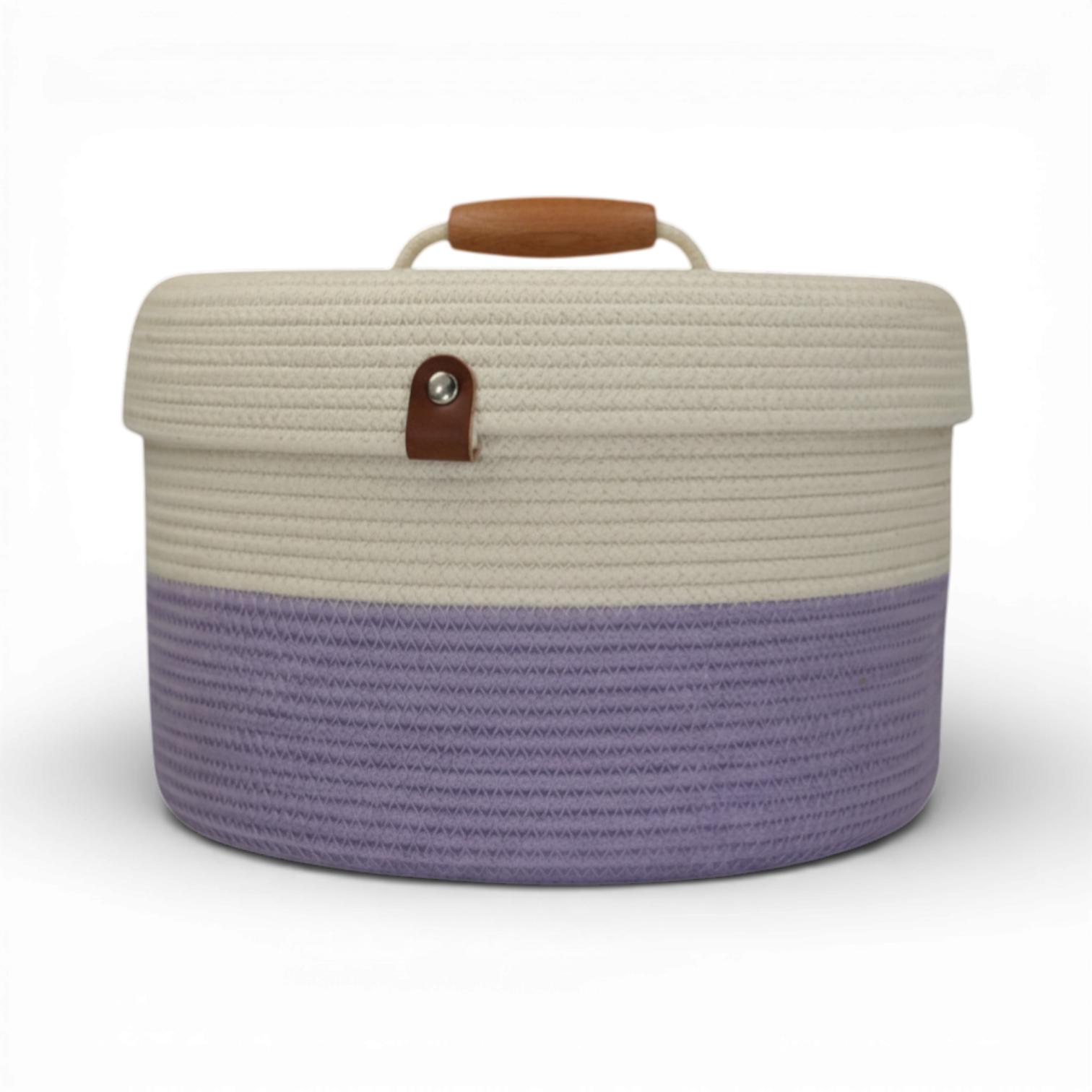 Delphinium w/ Rope Lid, Wood Handle