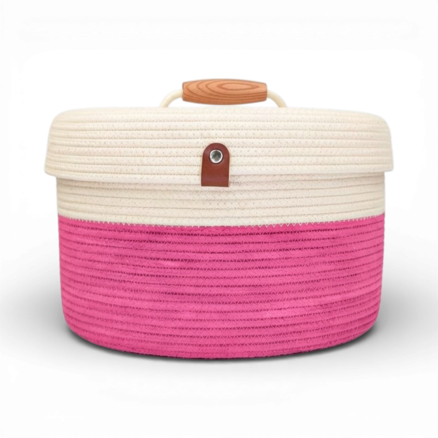 Delphinium w/ Rope Lid, Wood Handle