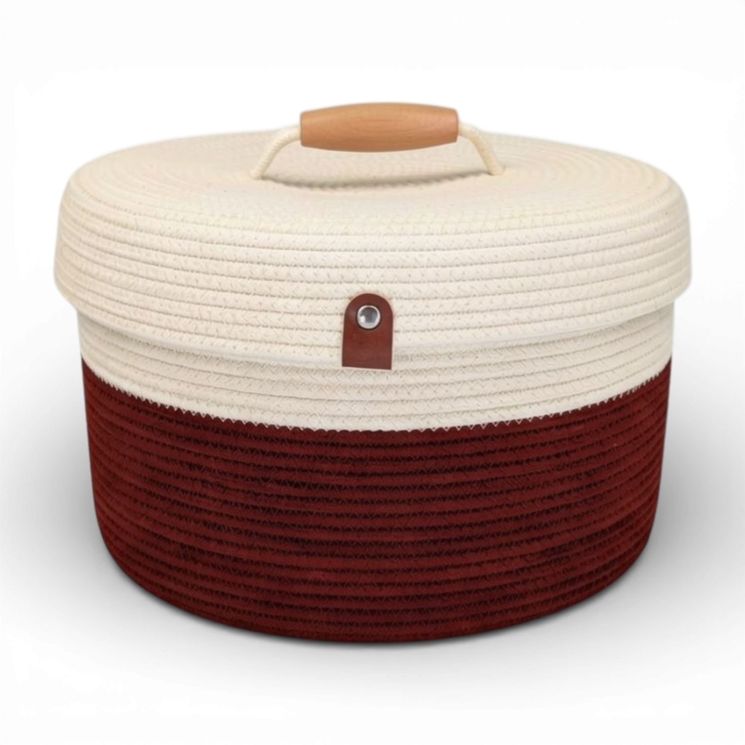 Delphinium w/ Rope Lid, Wood Handle