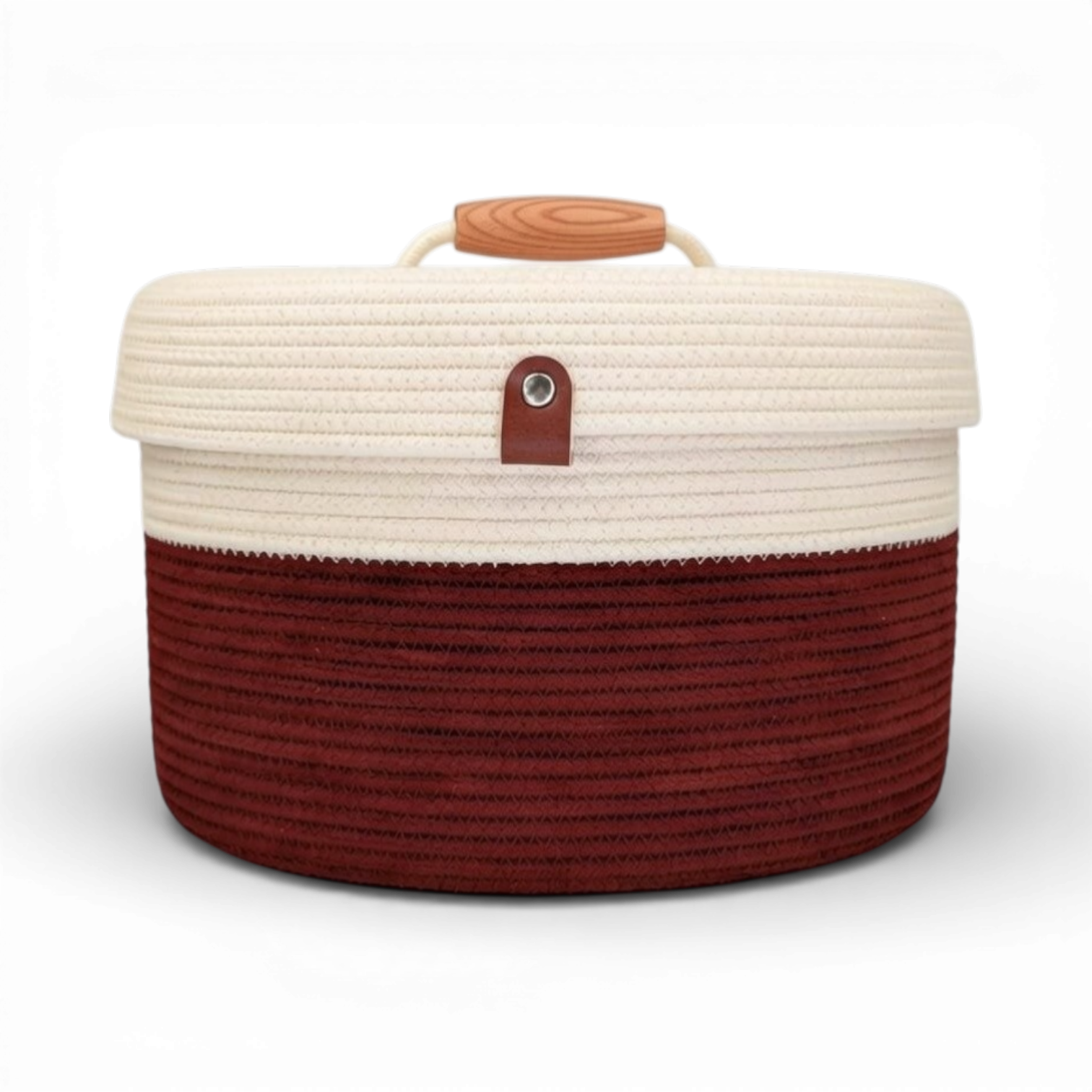 Delphinium w/ Rope Lid, Wood Handle
