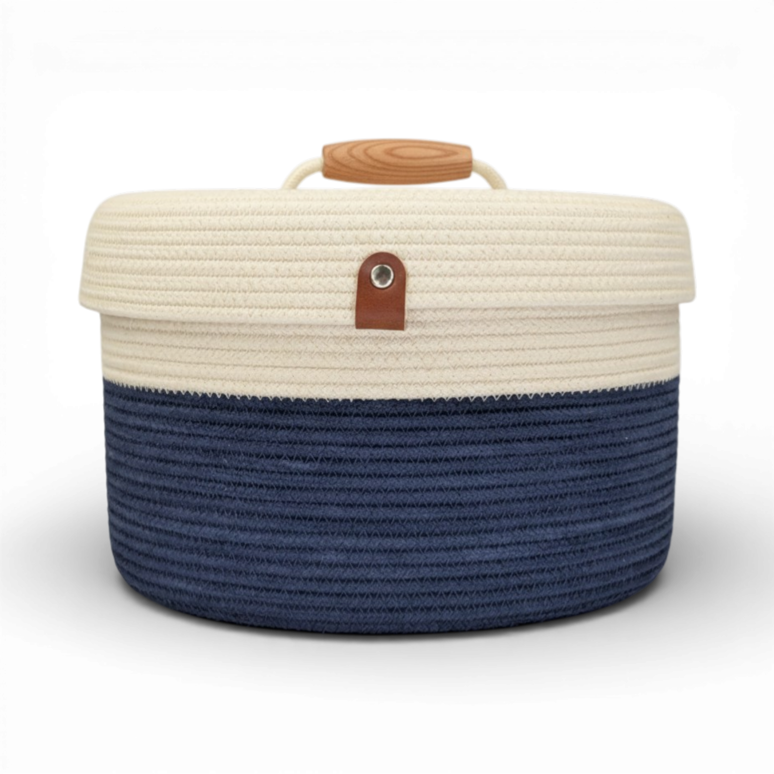 Delphinium w/ Rope Lid, Wood Handle