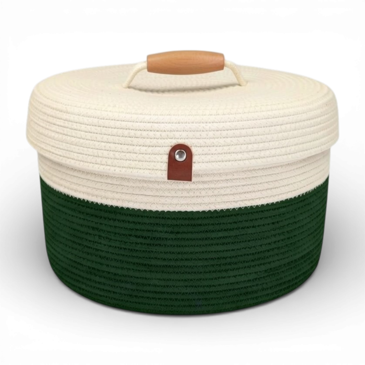 Delphinium w/ Rope Lid, Wood Handle