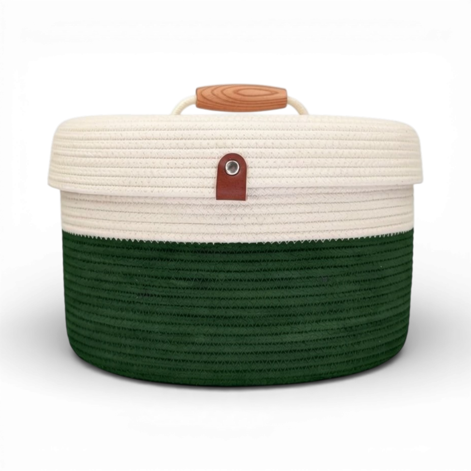 Delphinium w/ Rope Lid, Wood Handle