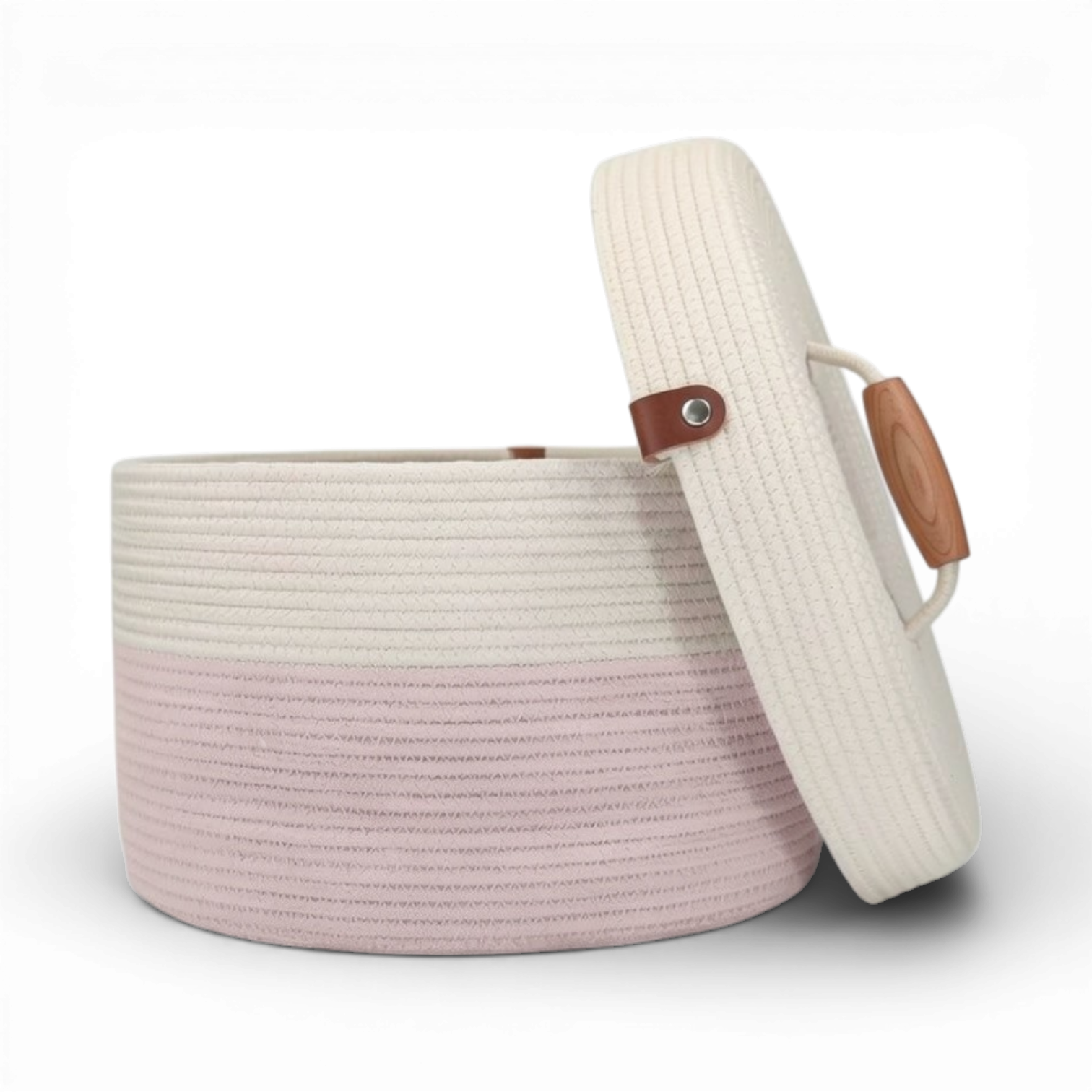 Delphinium w/ Rope Lid, Wood Handle