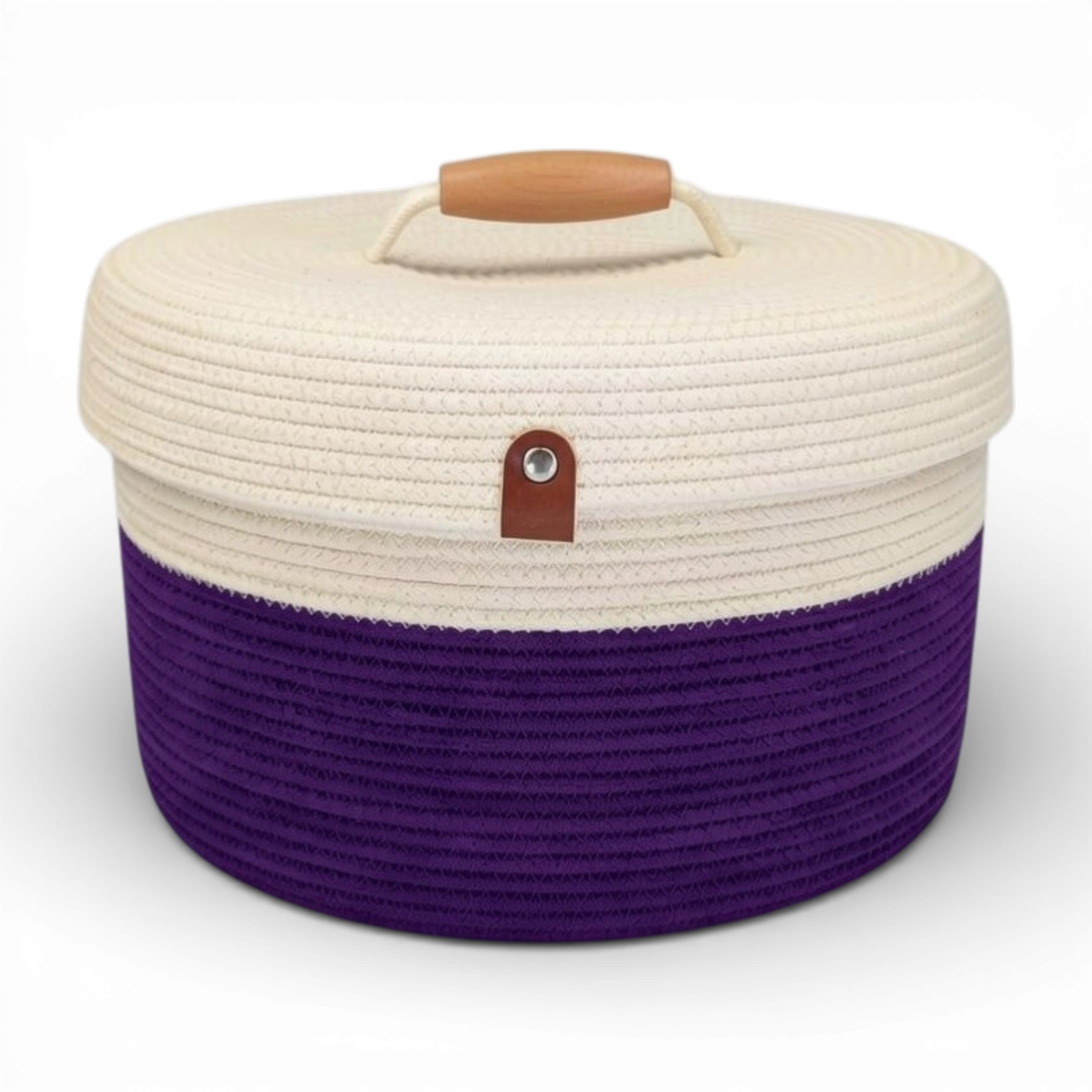 Delphinium w/ Rope Lid, Wood Handle